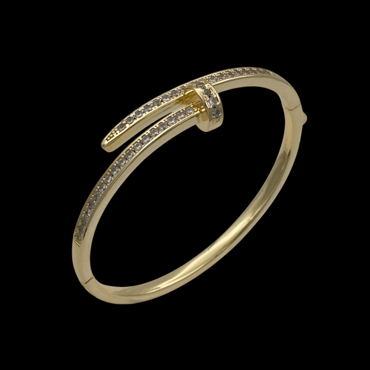 Bratara Fixa Nail Placata cu Aur 18K