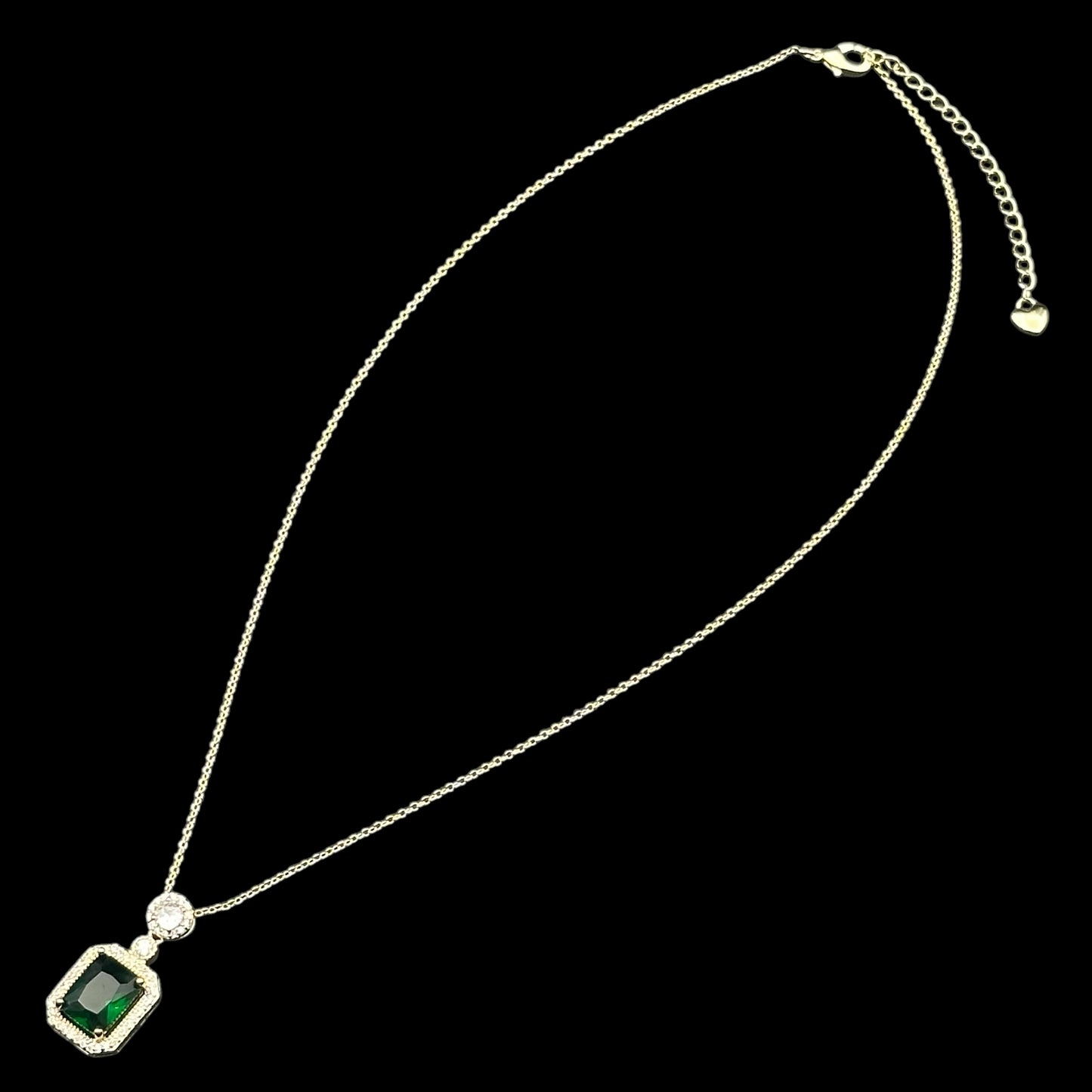 Colier Diamond Green Placat cu Aur 18K