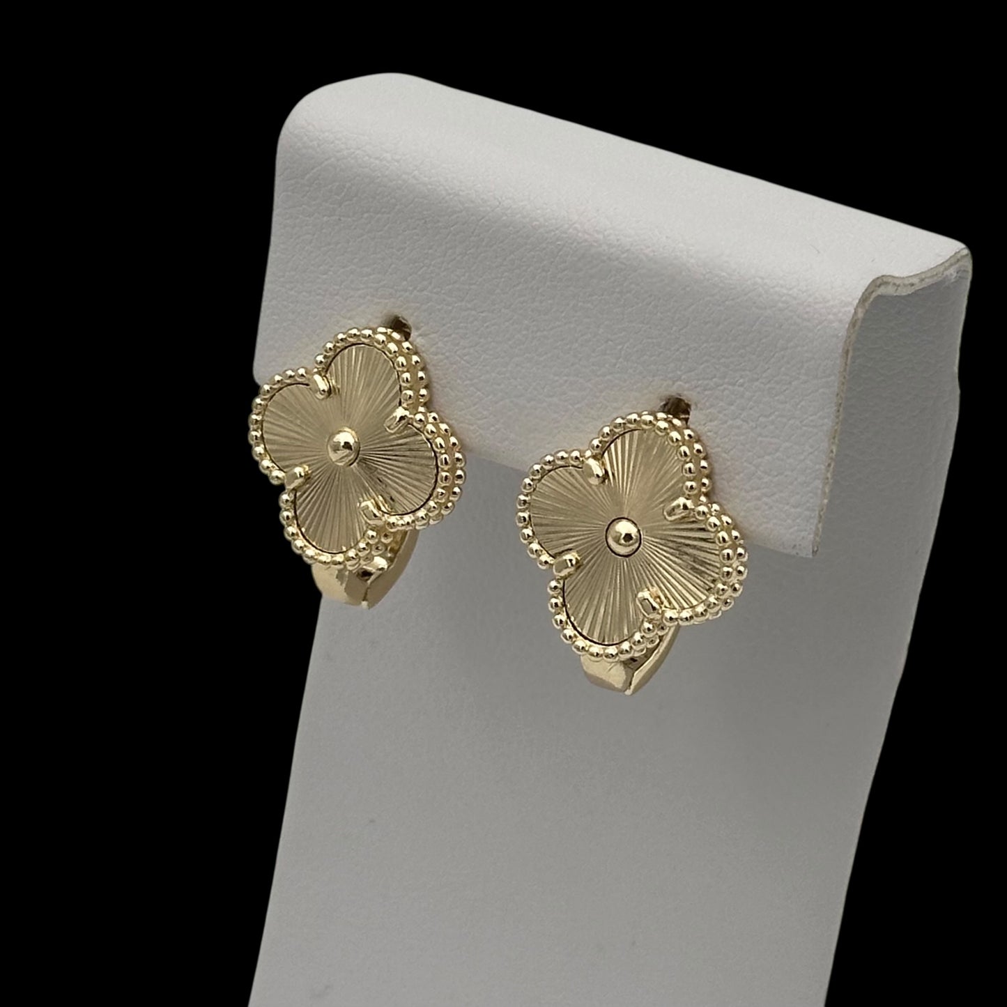 Cercei Trifoi Regal Placați cu Aur 18K