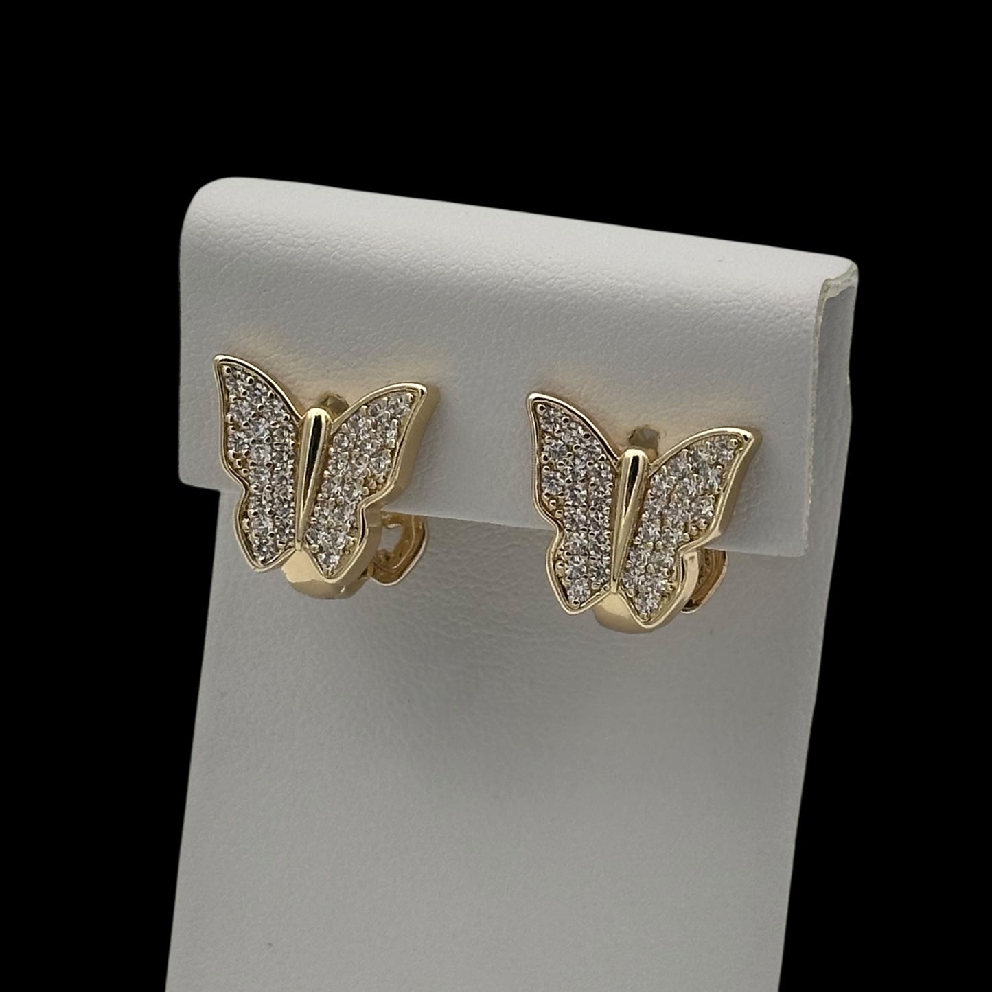 Cercei Butterfly Placați cu Aur 18K