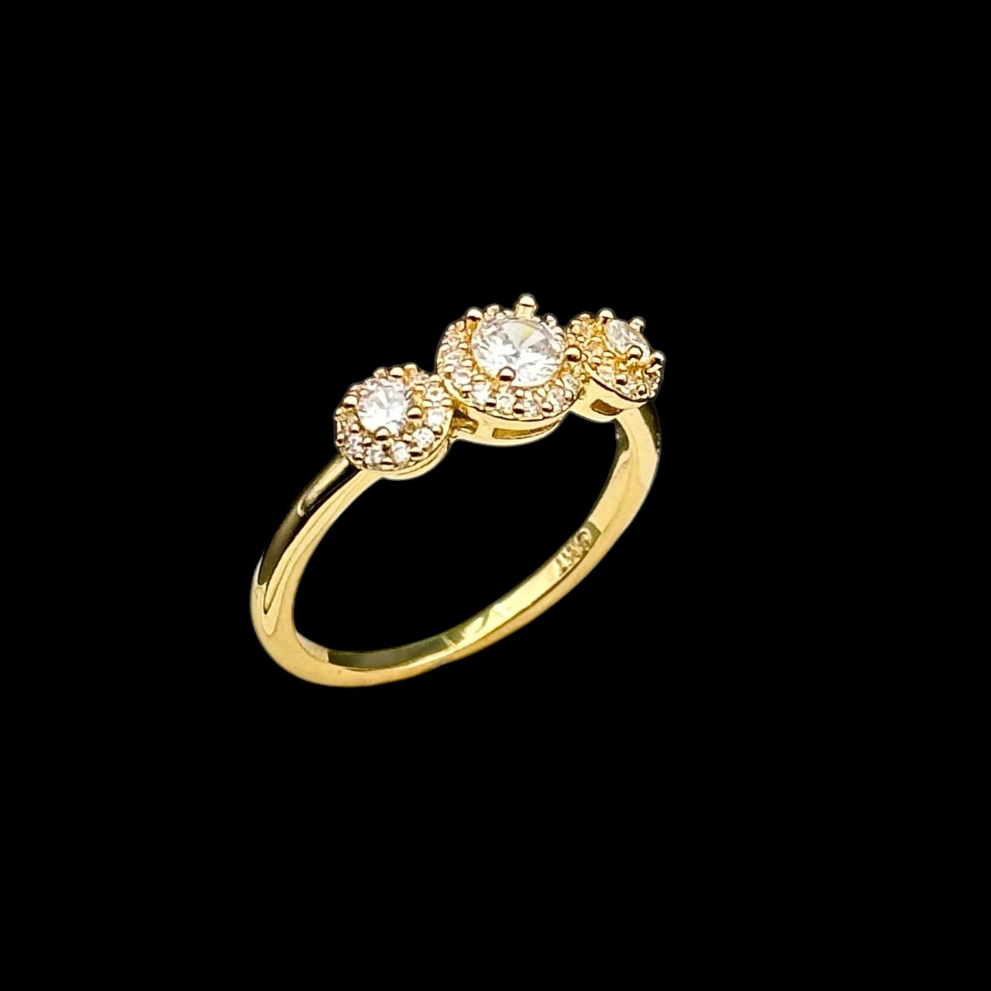 Inel Trinity Placat cu Aur 18K