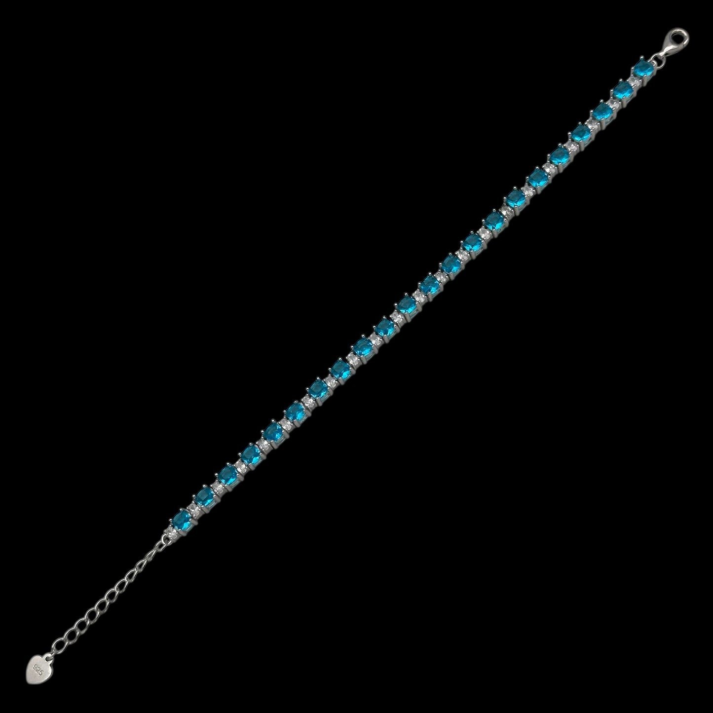 Bratara Tennis Regal Blue Argint