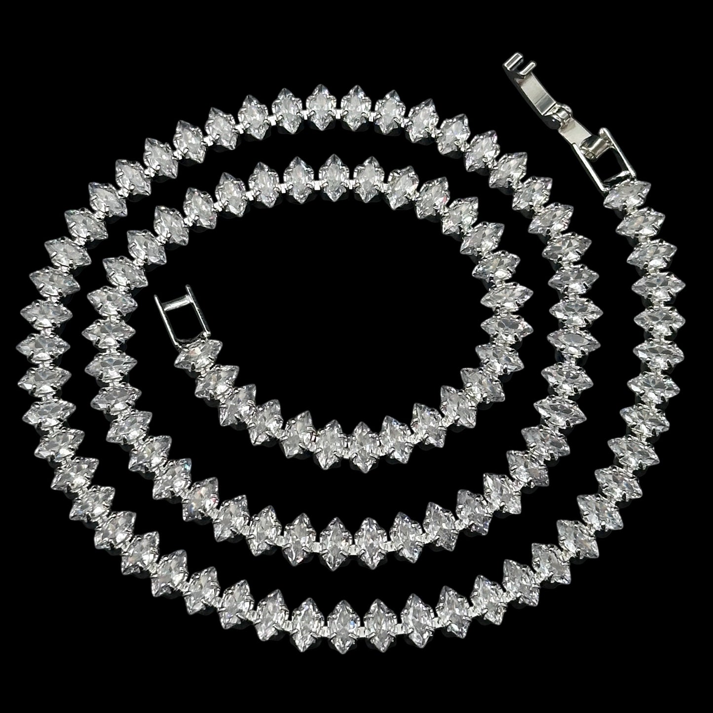 Colier Tennis Fantasy Silver