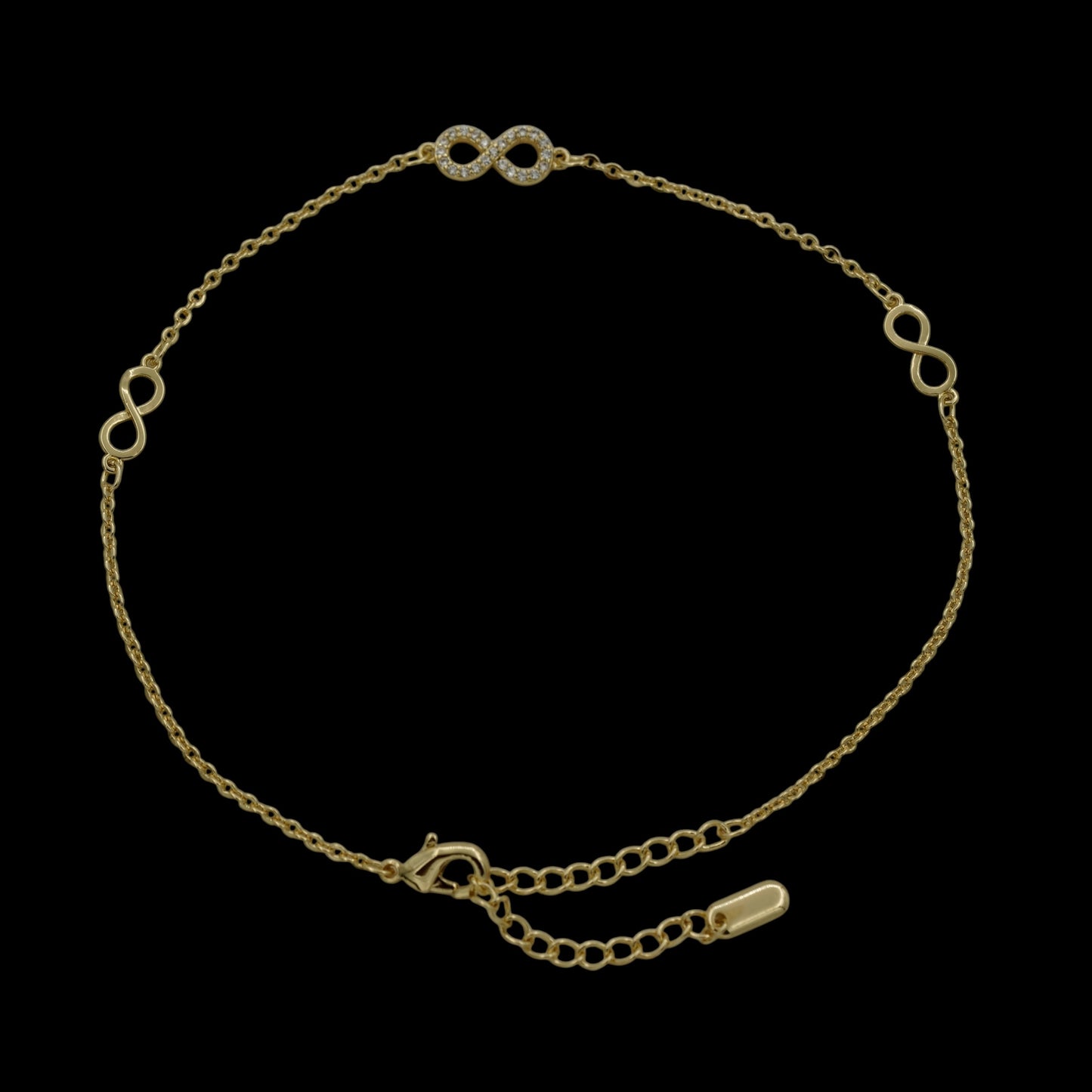 Bratara de picior Infinity Placata cu Aur 18K