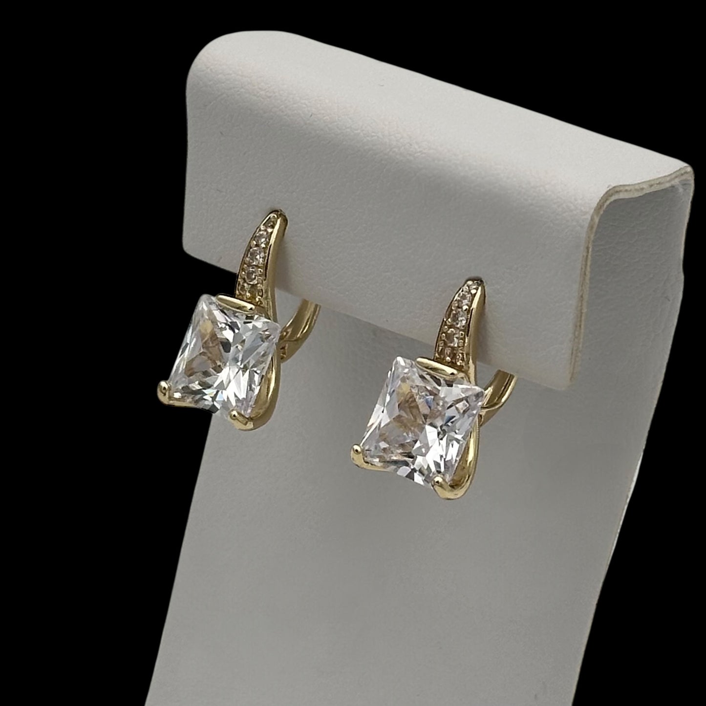 Cercei Square Placați cu Aur 18K