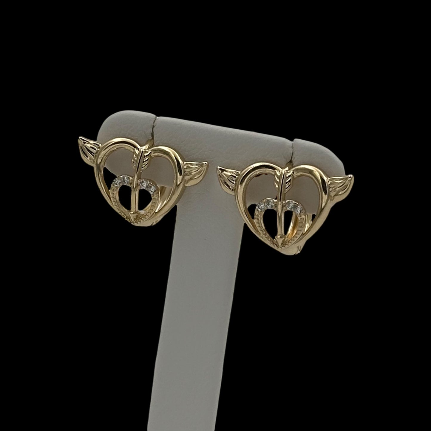 Cercei Angel's Heart Placați cu Aur 18K