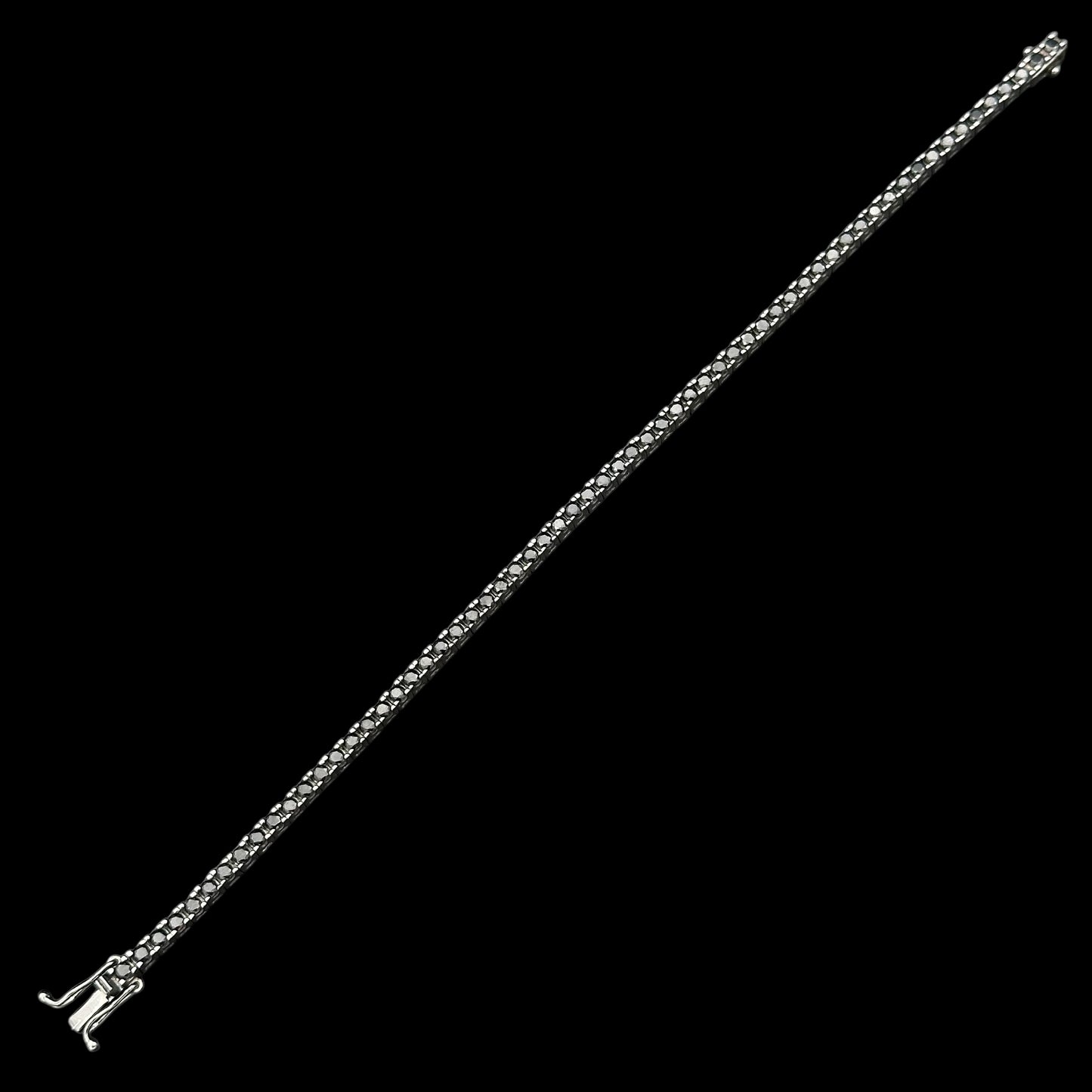 Bratara Tennis 3mm Black Argint