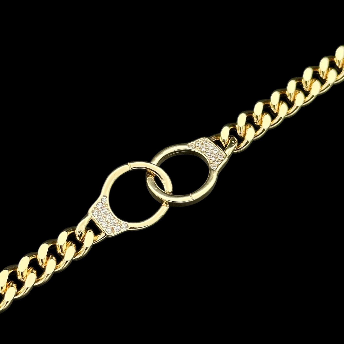 Brățară Tennis Handcuffs Placată cu Aur 18K
