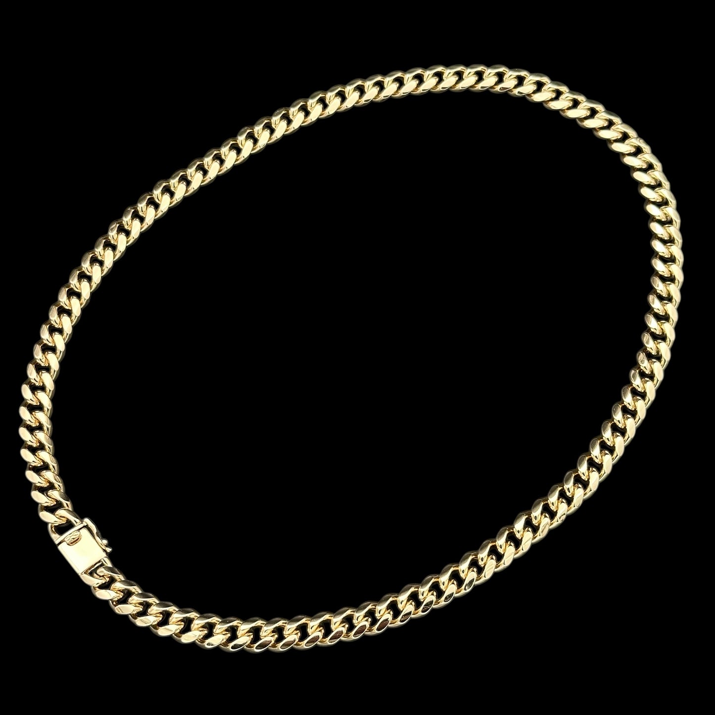 Colier Cuban 8mm Placat cu Aur 18K