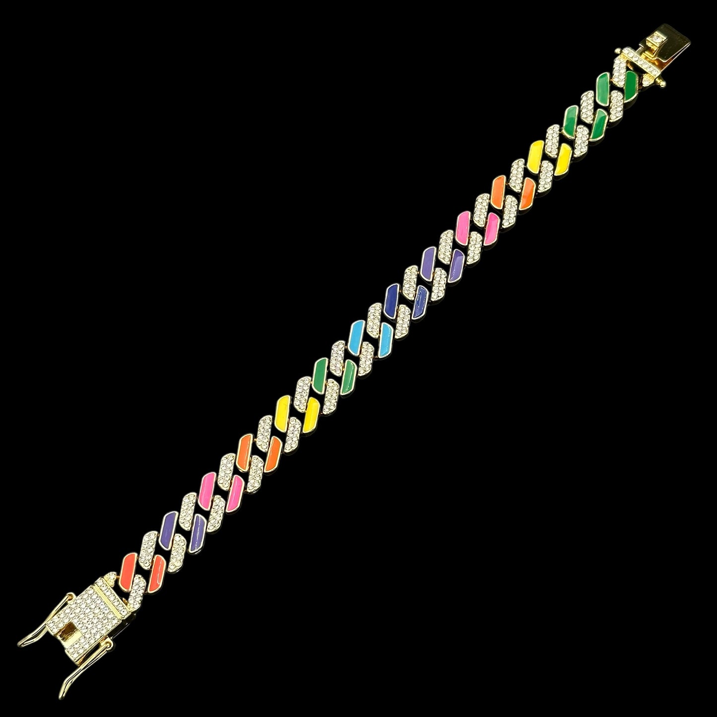 Brățară Cuban Rainbow Gold