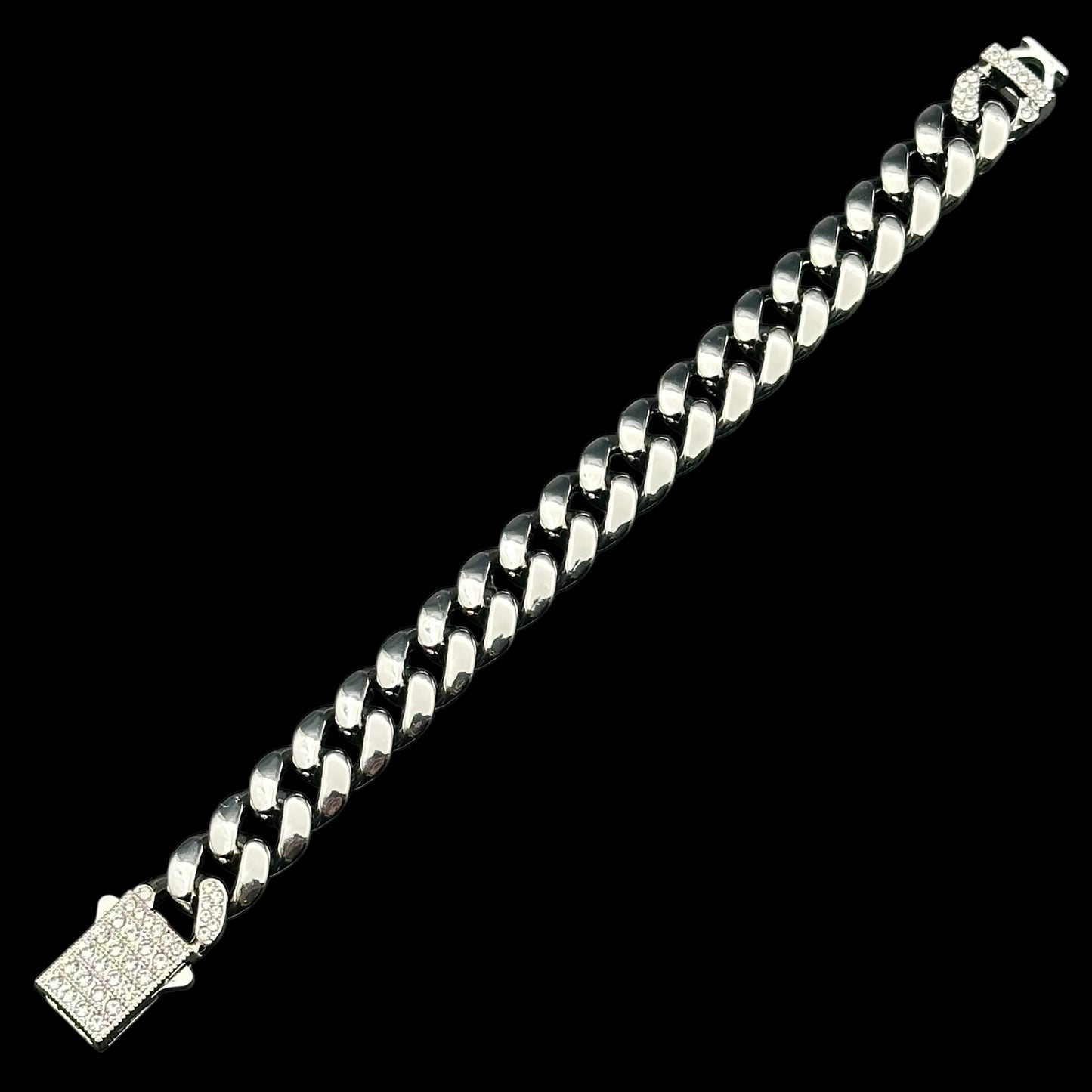 Brățară Cuban Clear Silver