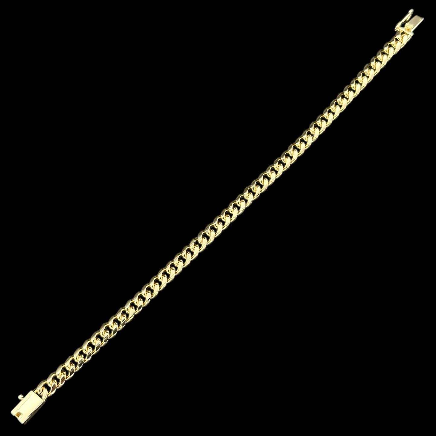 Brățară Cuban 6mm Placată cu Aur 18K