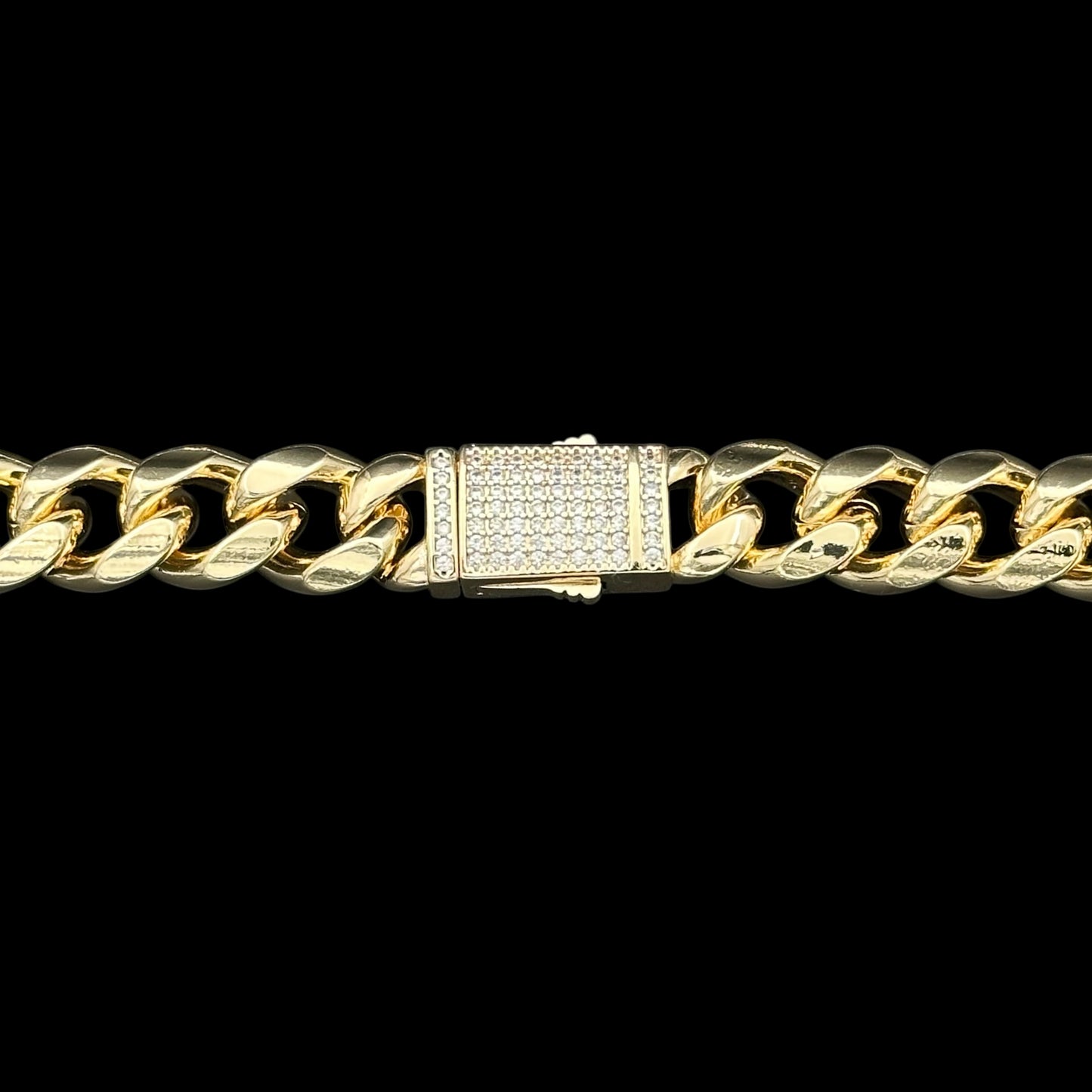 Colier Cuban 12mm Placat cu Aur 18K