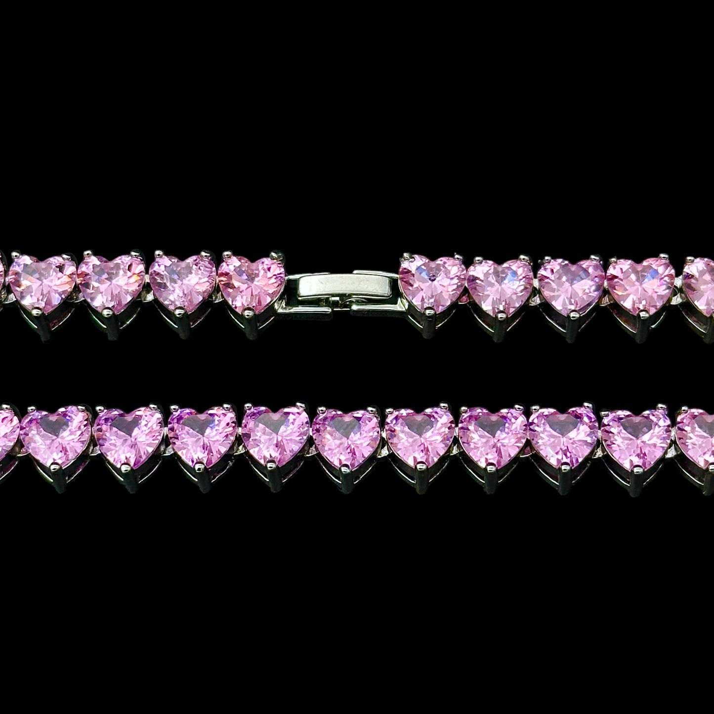 Colier Tennis Lovely Pink INOX