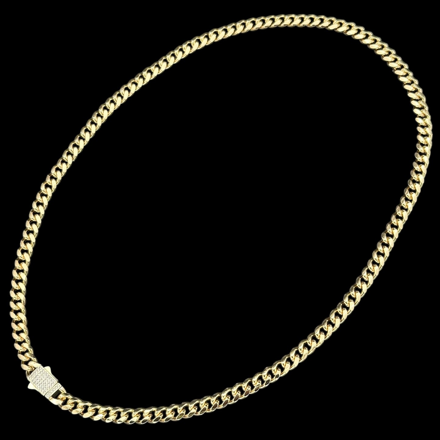 Colier Cuban 6mm Placat cu Aur 18K