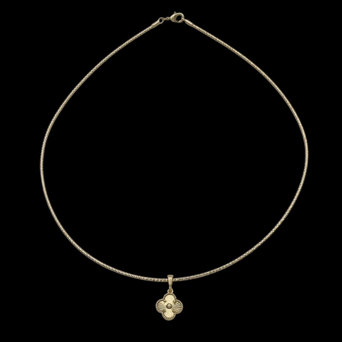 Colier Choker Trifoi 2 Placat cu Aur 18K