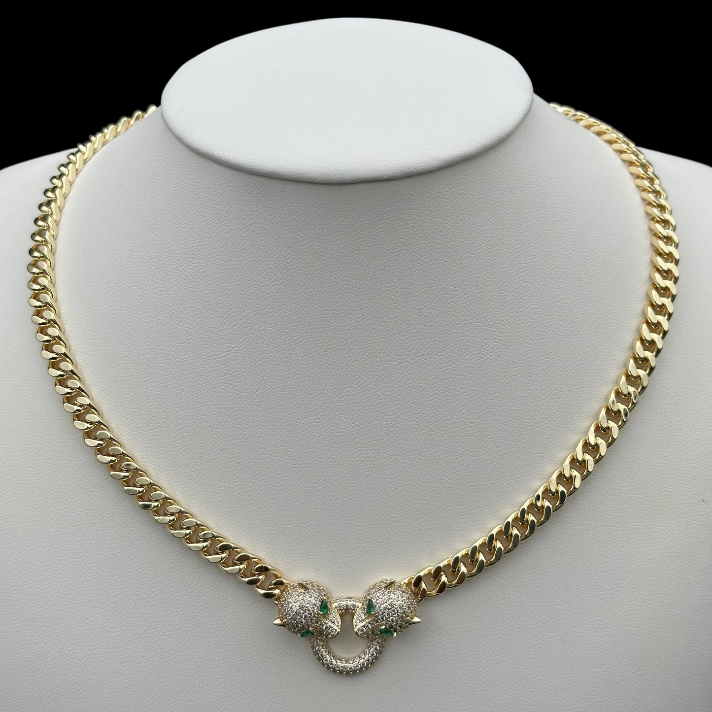 Colier Panthera Frost Placat cu Aur 18K