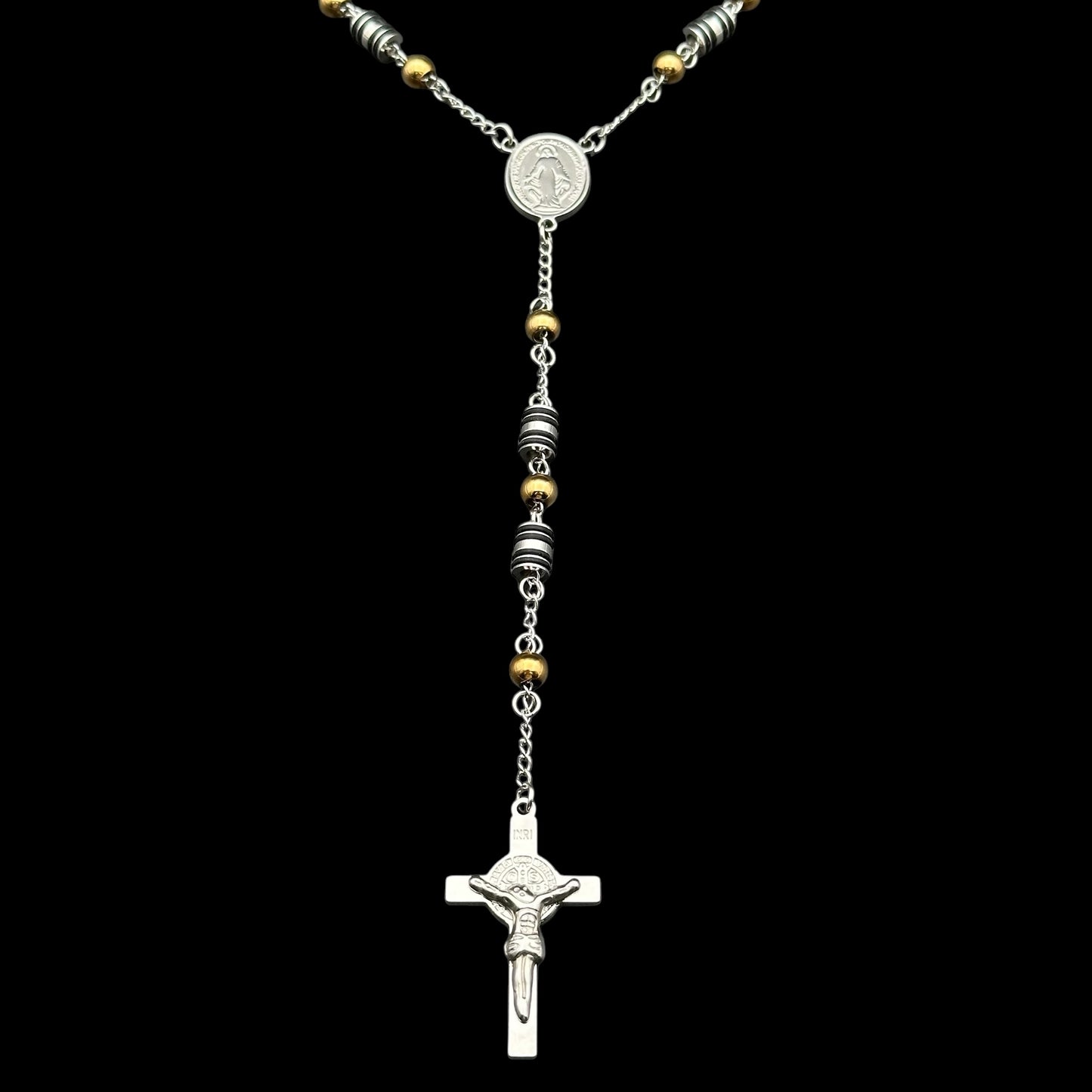 Colier Rosary Vintage Silver INOX