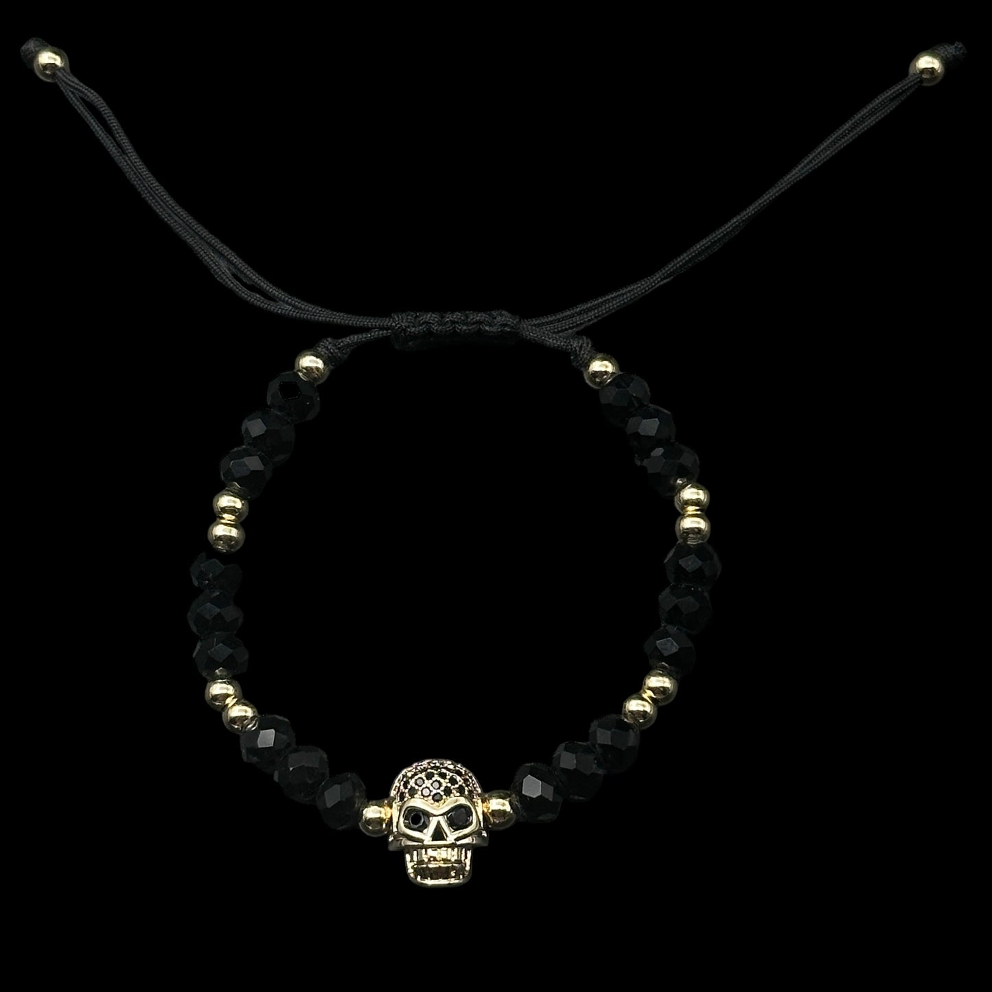Brățară reglabilă Skull Black