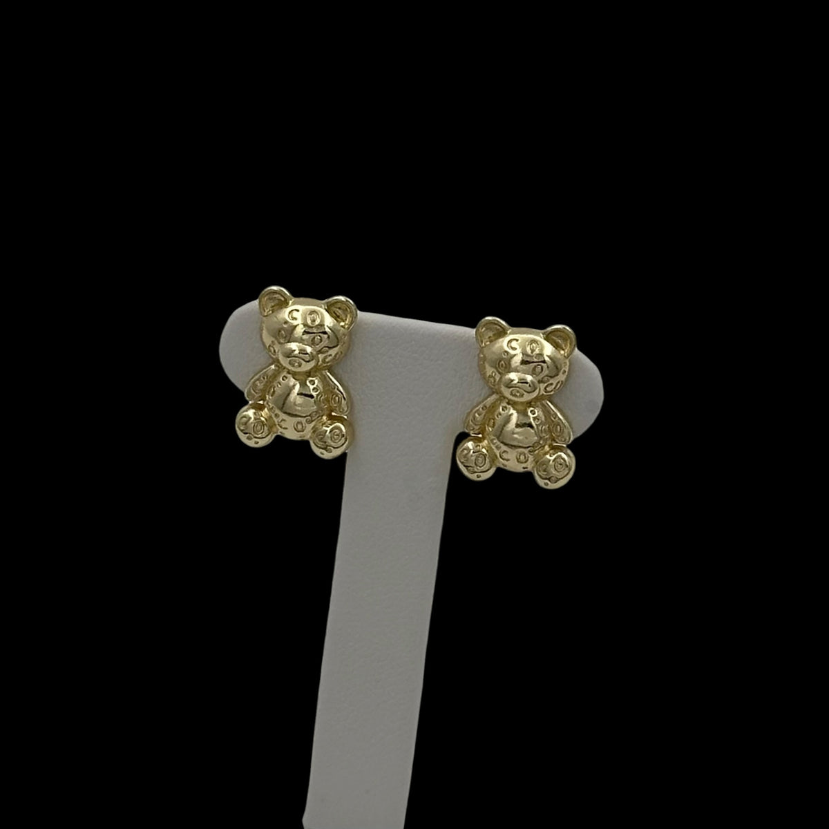 Cercei Mini Ursulet Placati cu Aur 18K