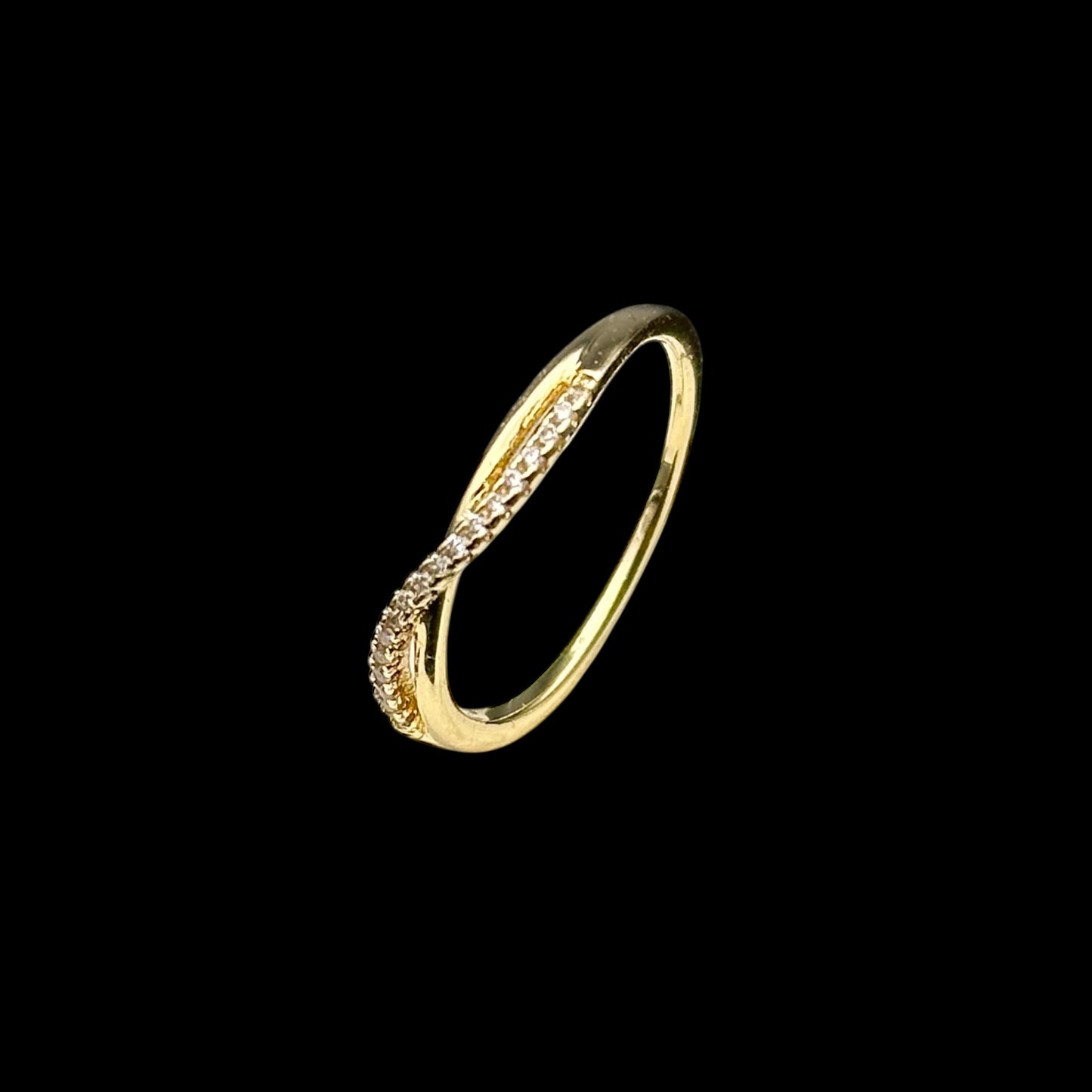 Inel Twist Placat cu Aur 18K