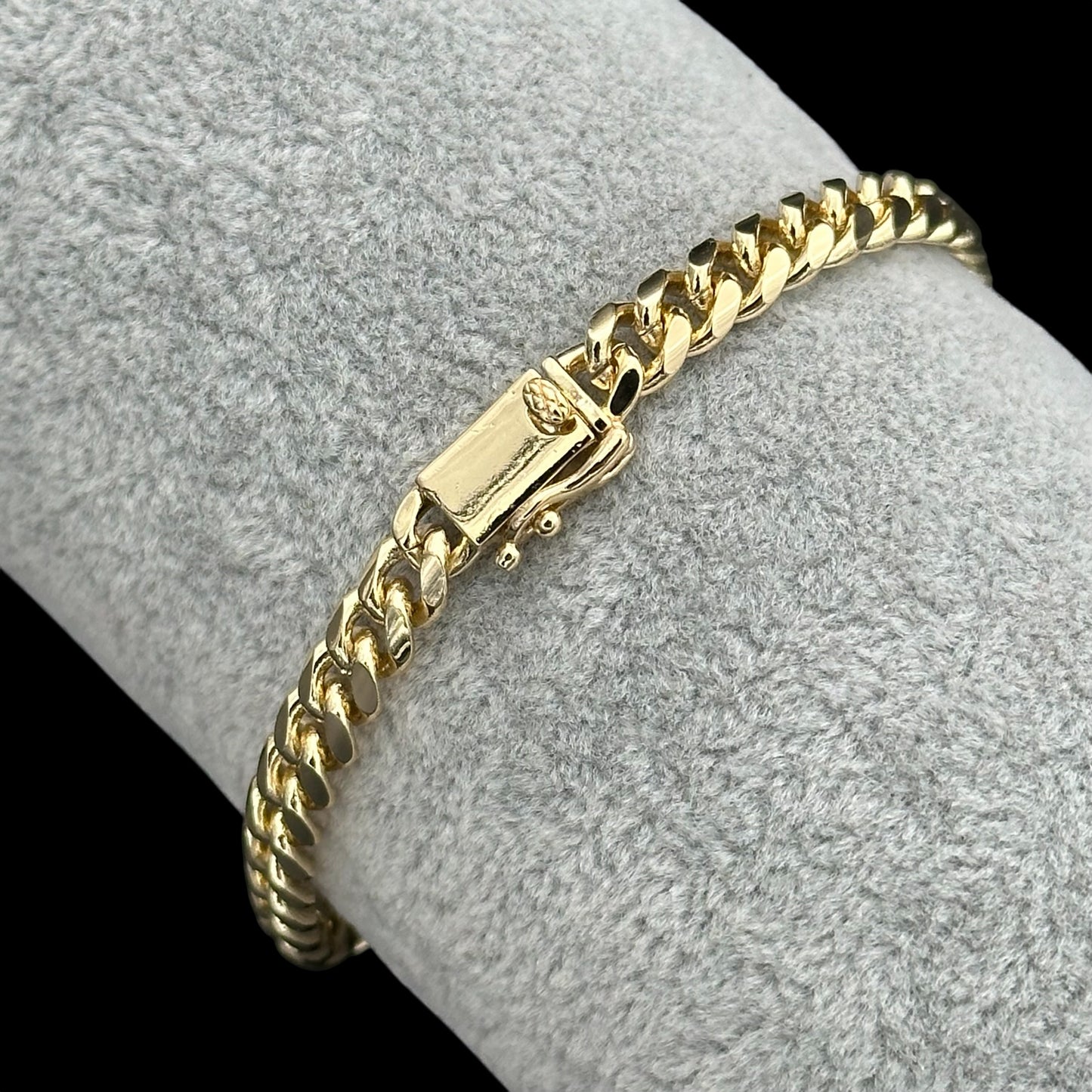 Brățară Cuban 6mm Placată cu Aur 18K