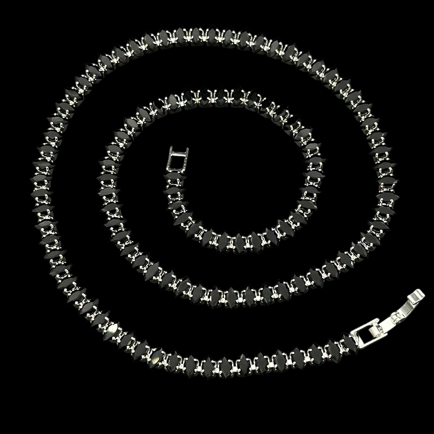 Colier Tennis Fantasy Black