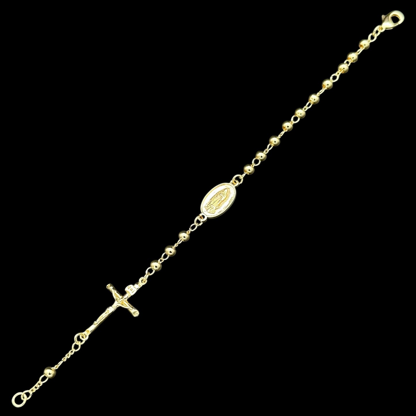 Brățară Rosary Sacred Placată cu Aur 18K