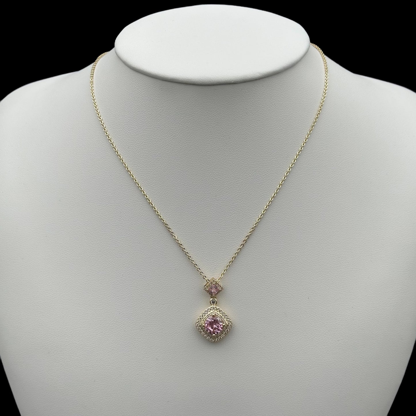 Colier Diamond Pink Placat cu Aur 18K