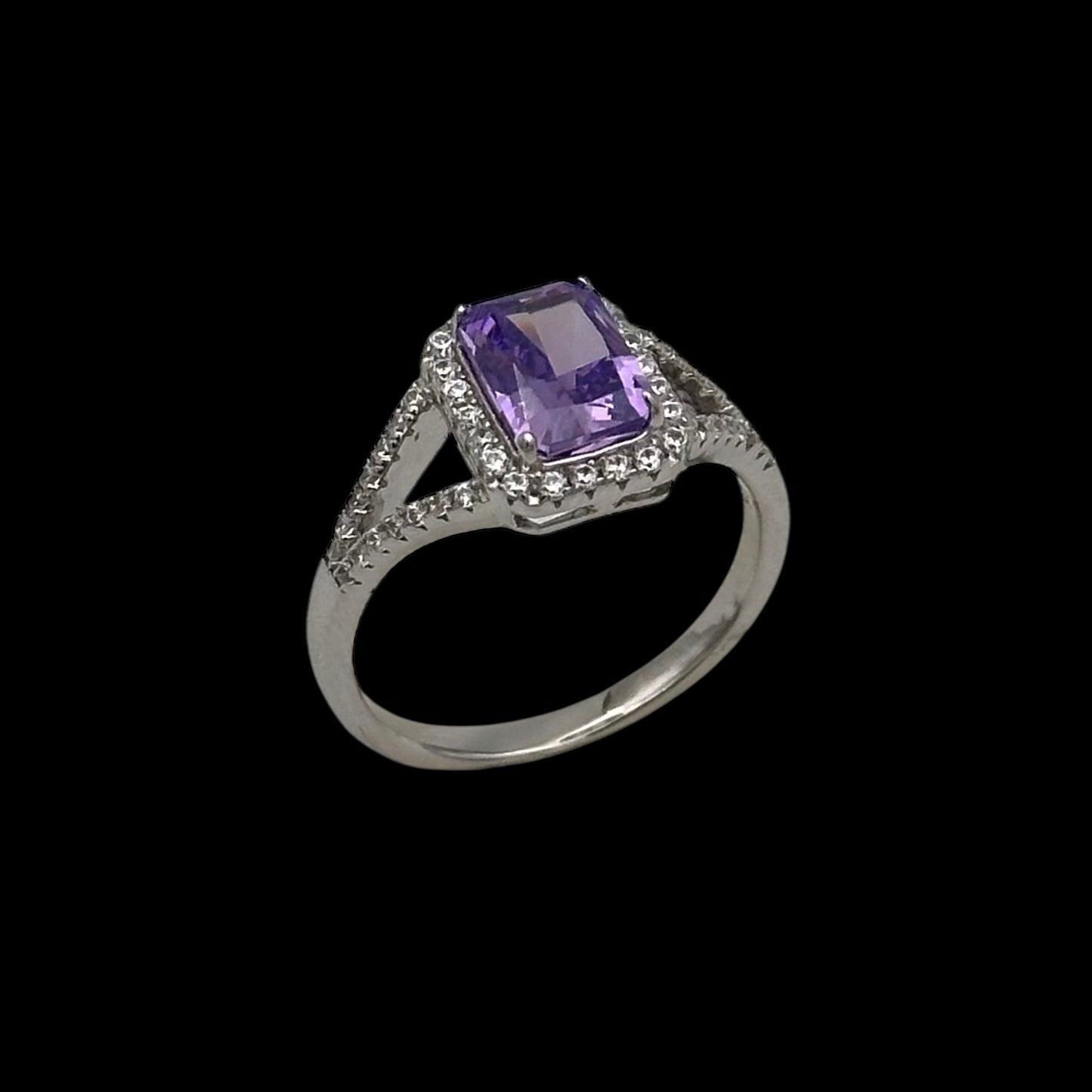 Inel Diamond Purple Argint