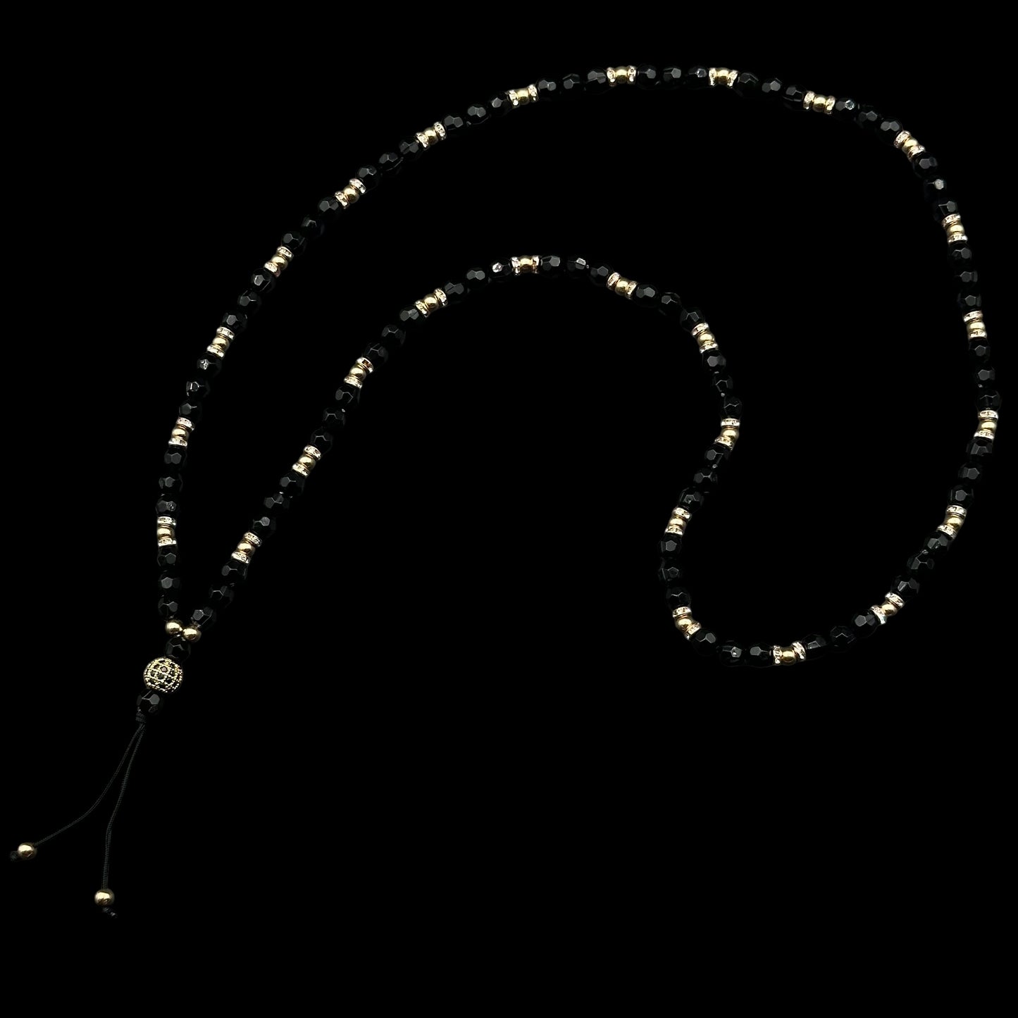 Colier Rosary Sphere Black
