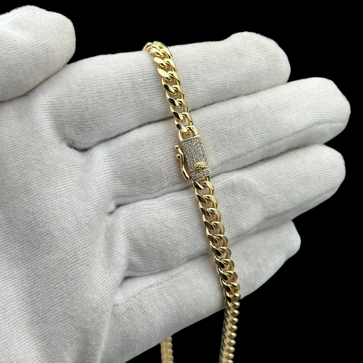 Colier Cuban 6mm Placat cu Aur 18K