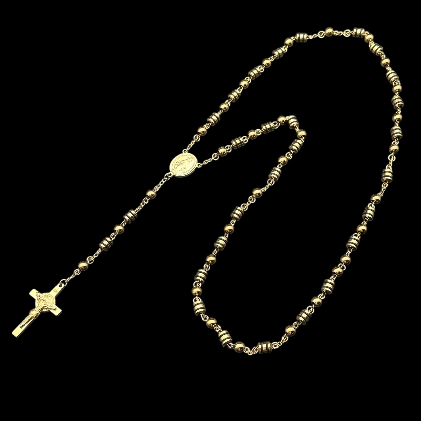 Colier Rosary Vintage Gold INOX