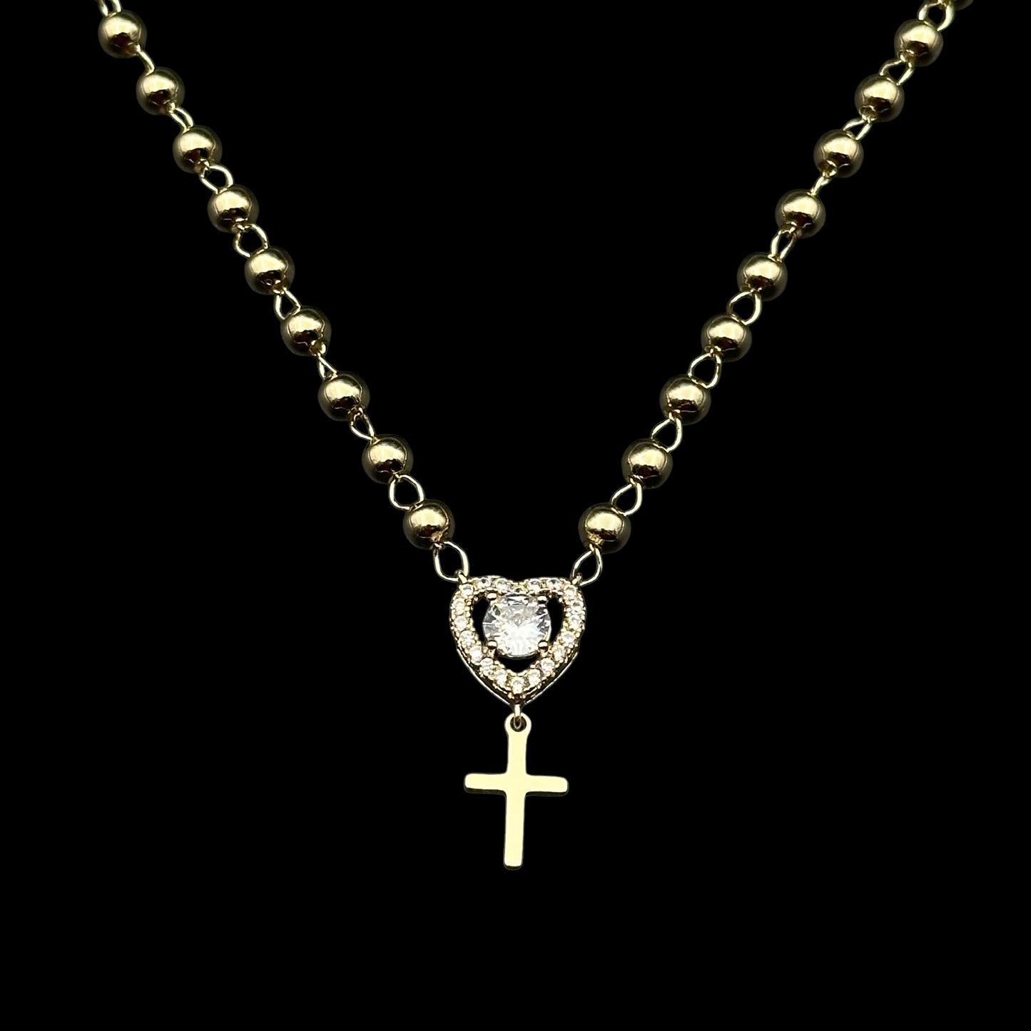 Colier Rosary Damă 1 Placat cu Aur 18K