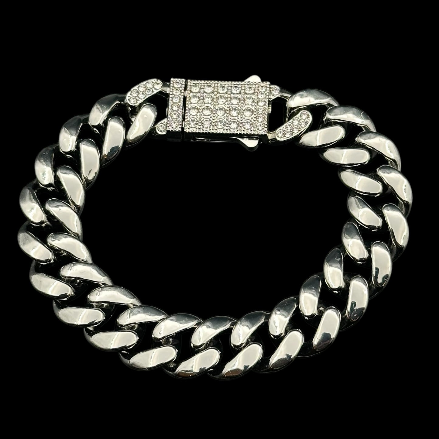 Brățară Cuban Clear Silver