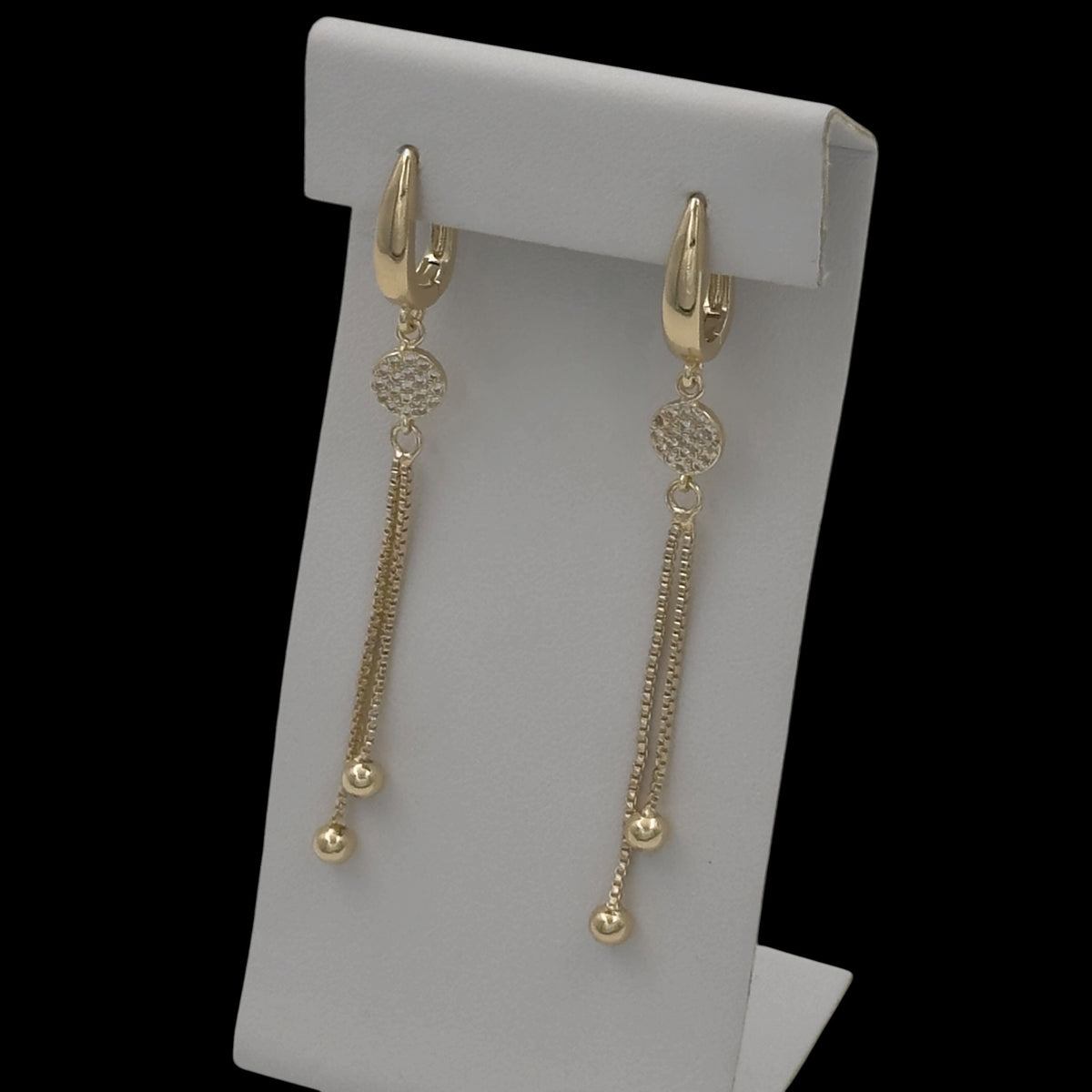 Cercei Long Nova Placati cu Aur 18K