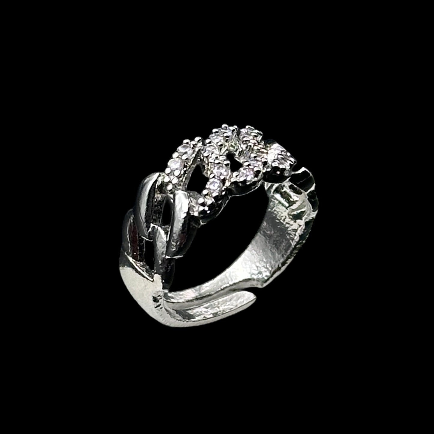 Inel reglabil Cuban Silver