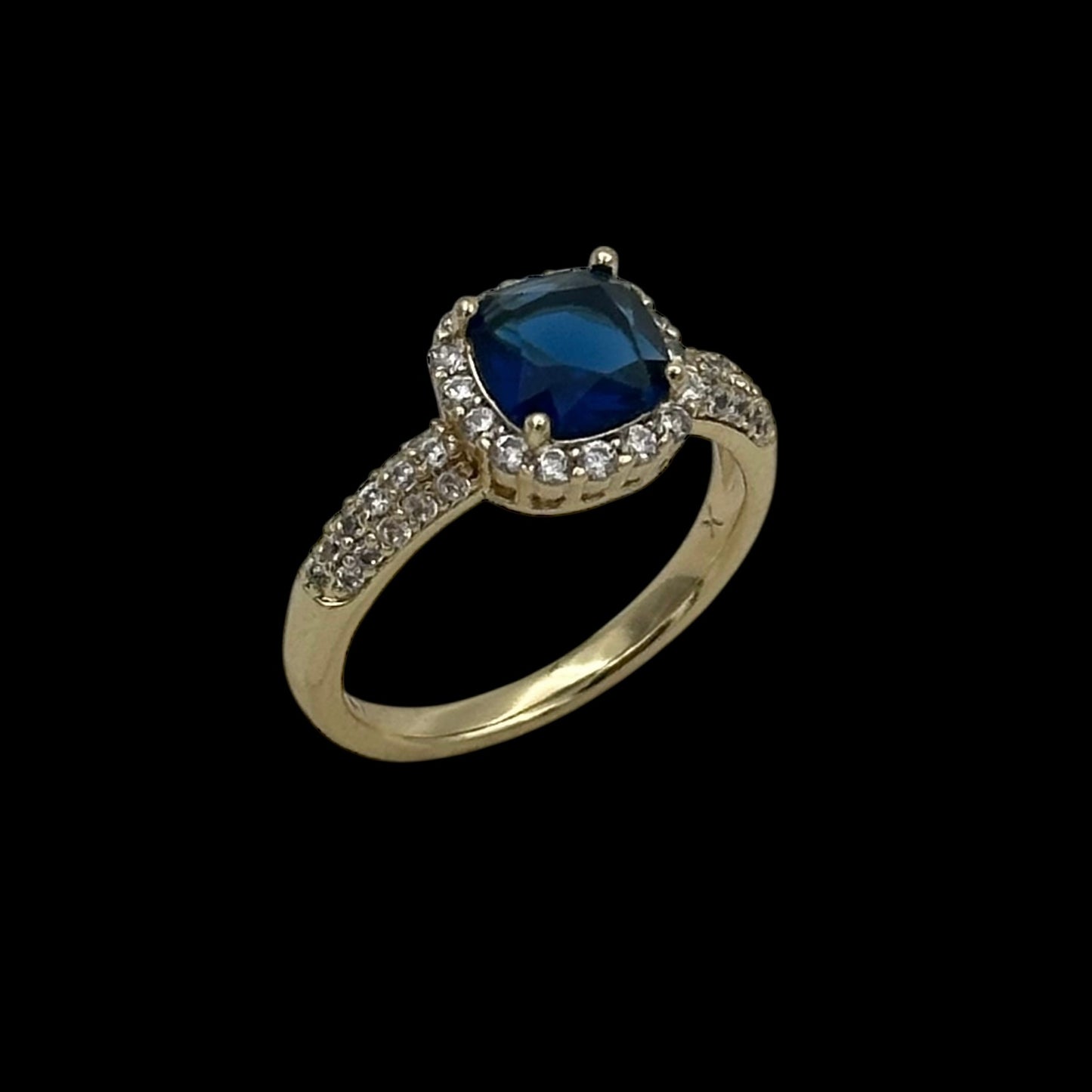 Inel Diamond Blue Placat cu Aur 18K