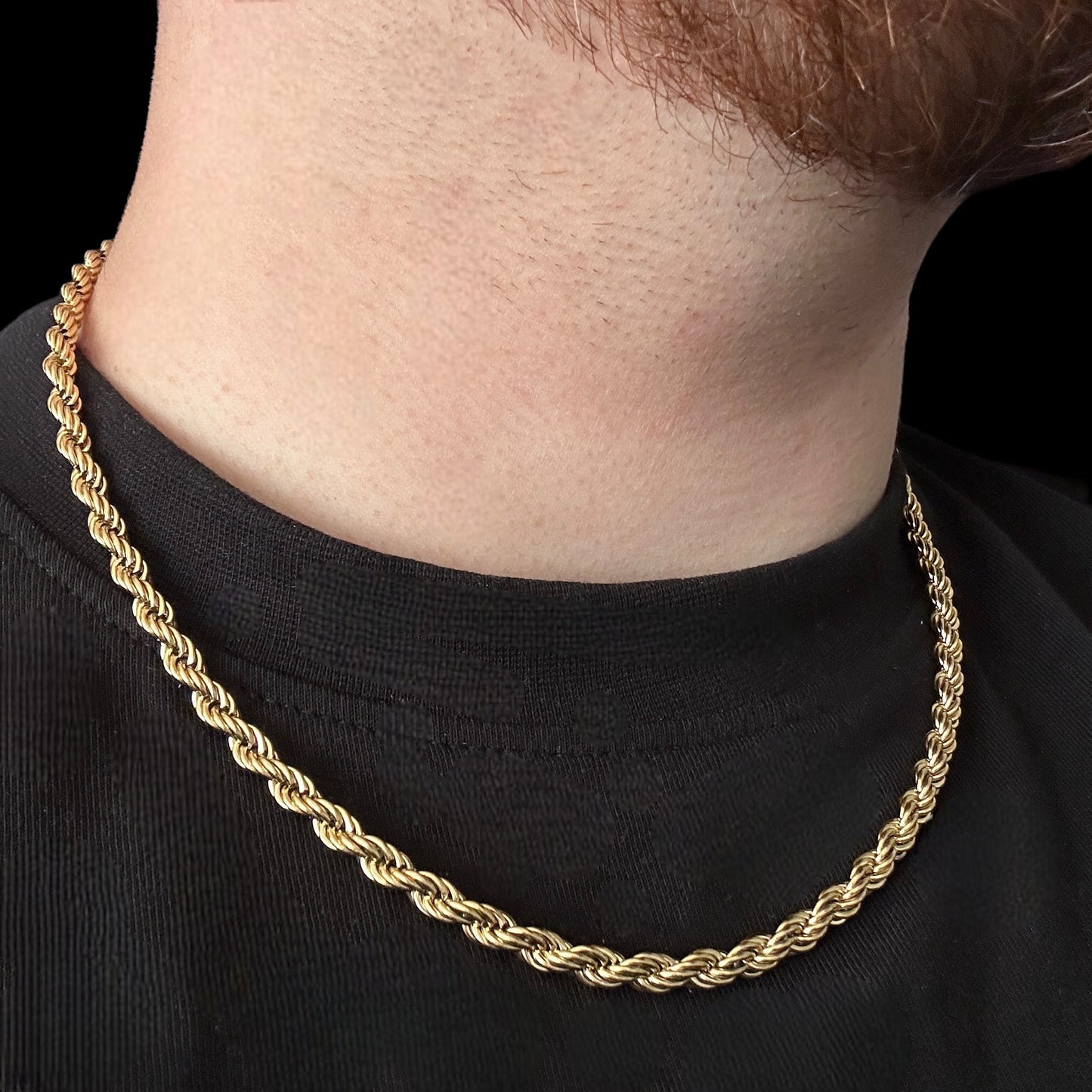 Colier Rope 4MM Gold INOX