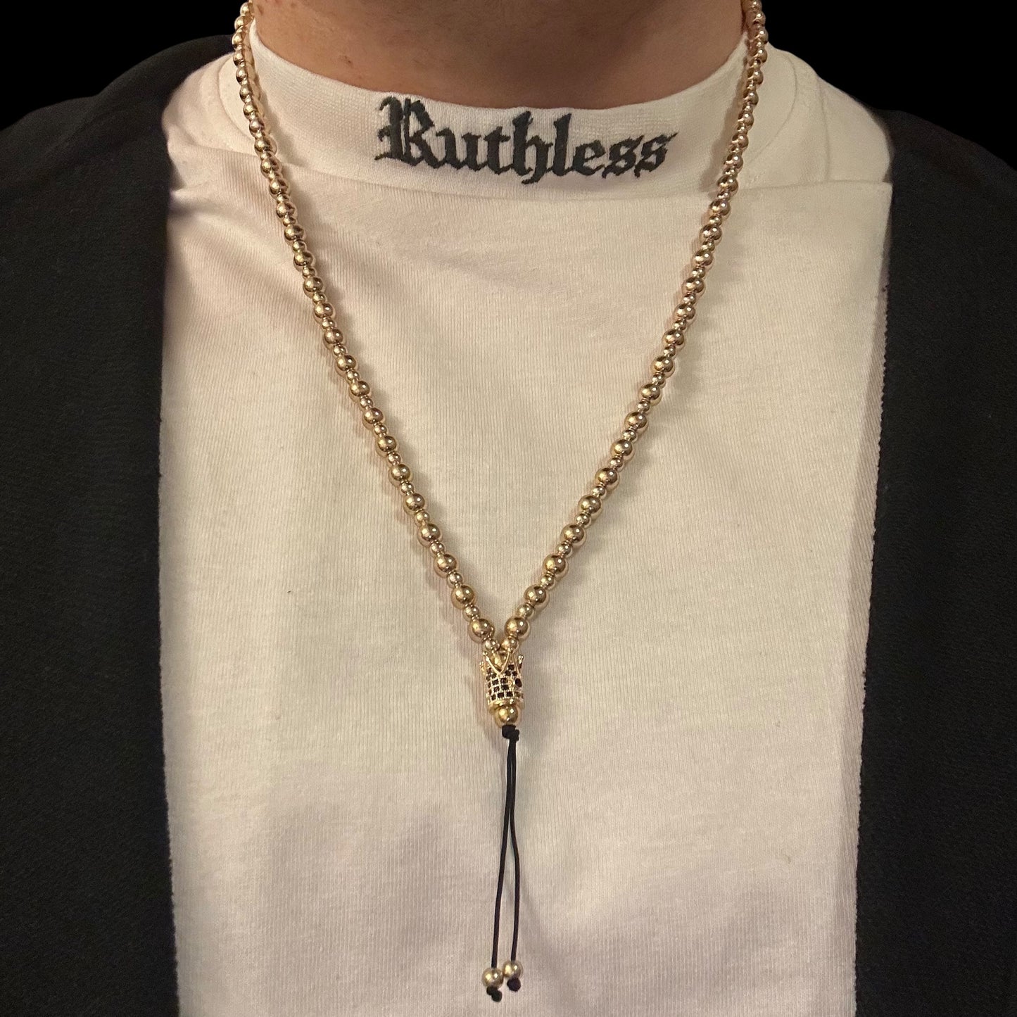 Colier Rosary Crown Gold