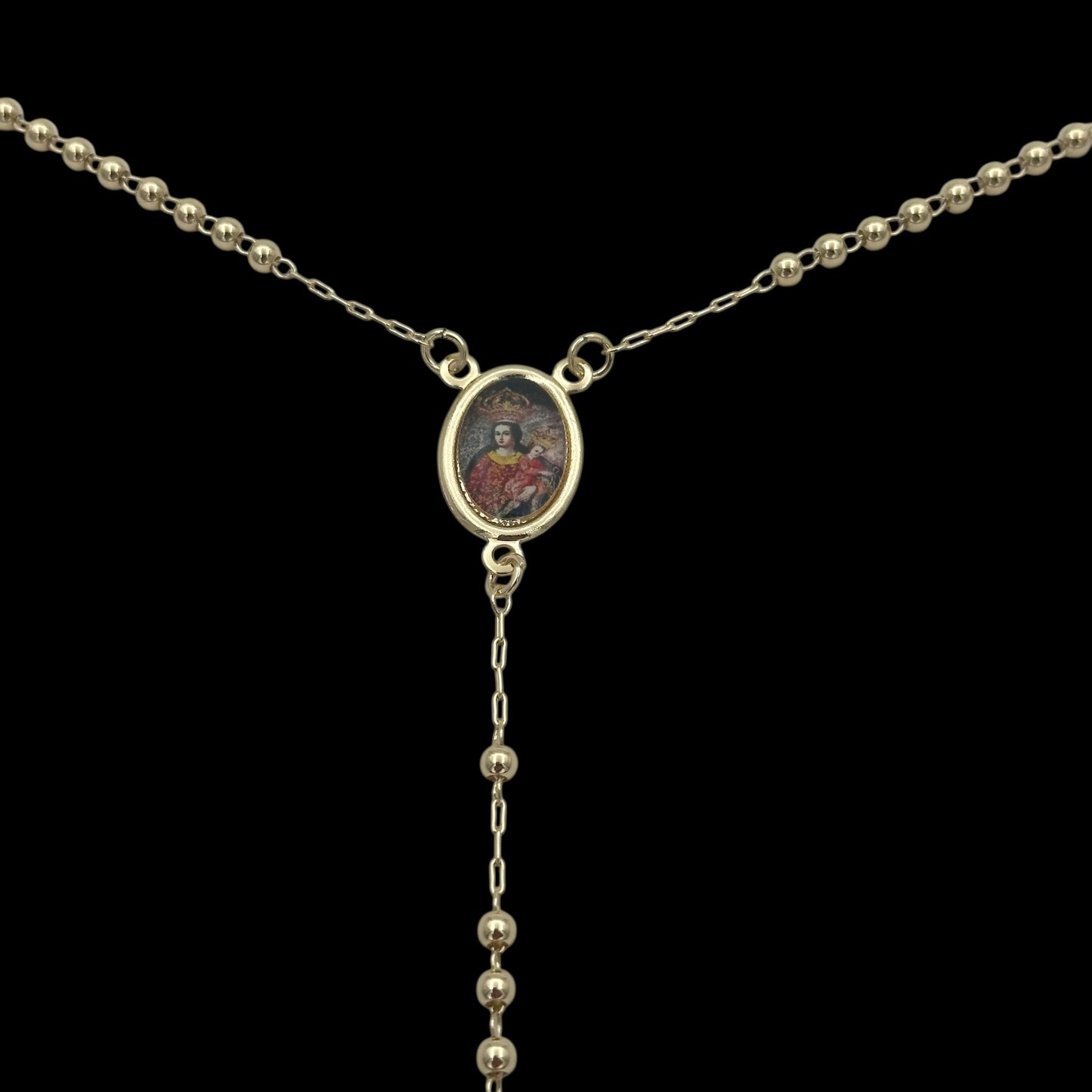 Colier Rosary "Maica Domnului" Placat cu Aur 18K