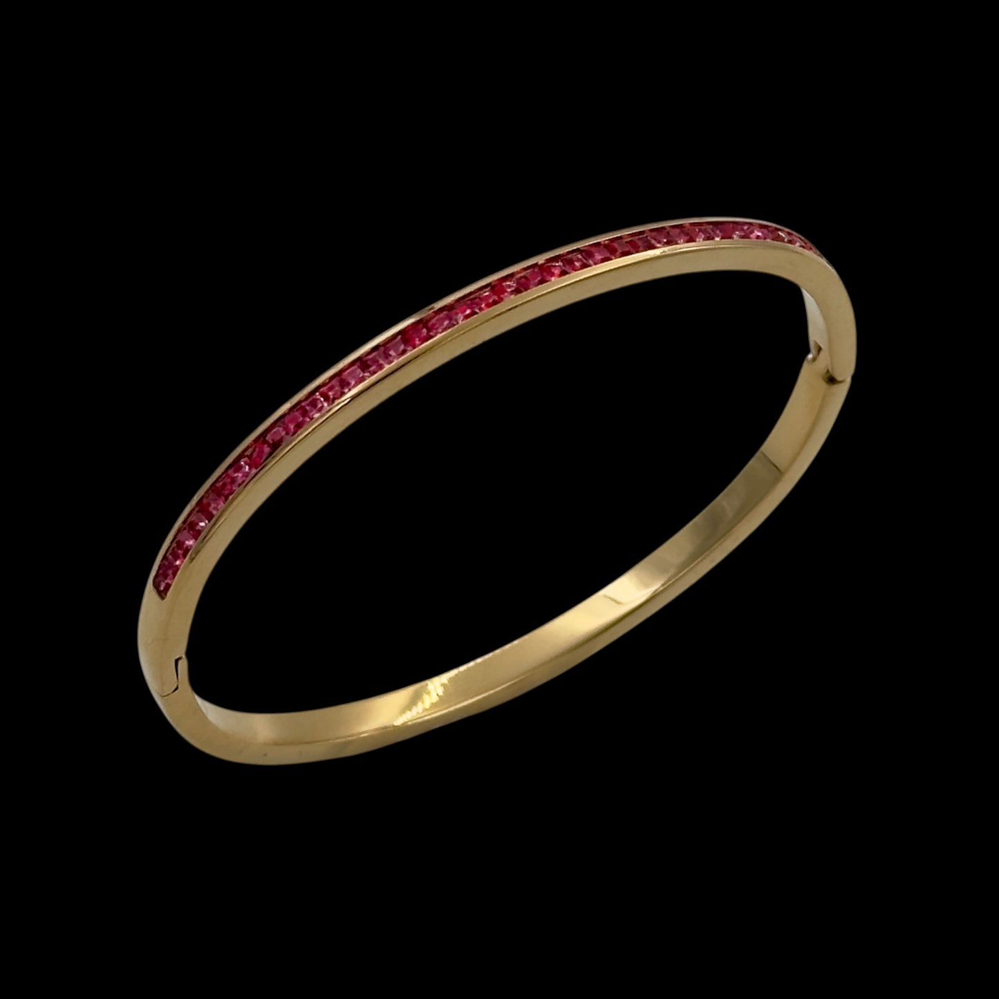 Brățară Fixă Love Pink INOX Placată cu Aur 18K