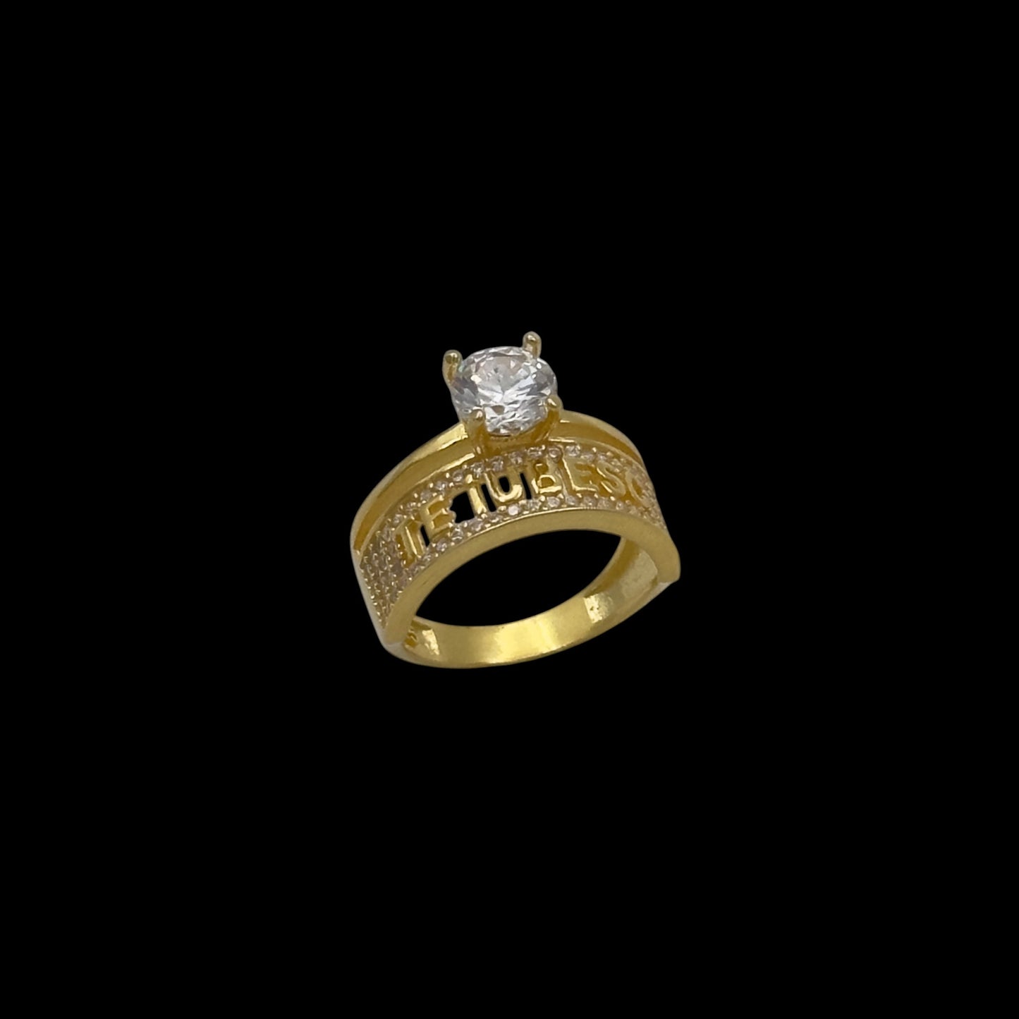 Inel "Te Iubesc" Argint Placat cu Aur 14K