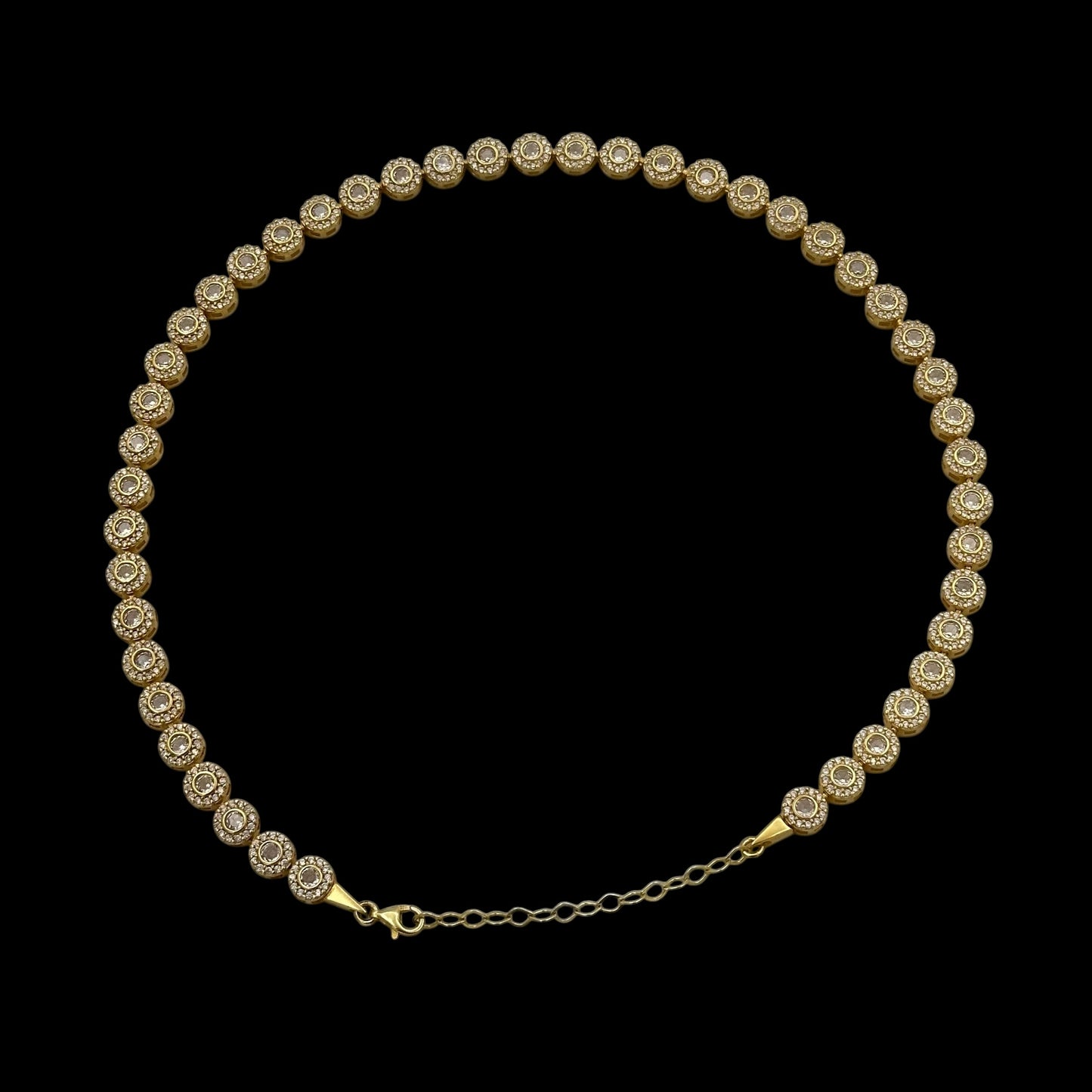 Colier Tennis Angely Argint Placat cu Aur 14K