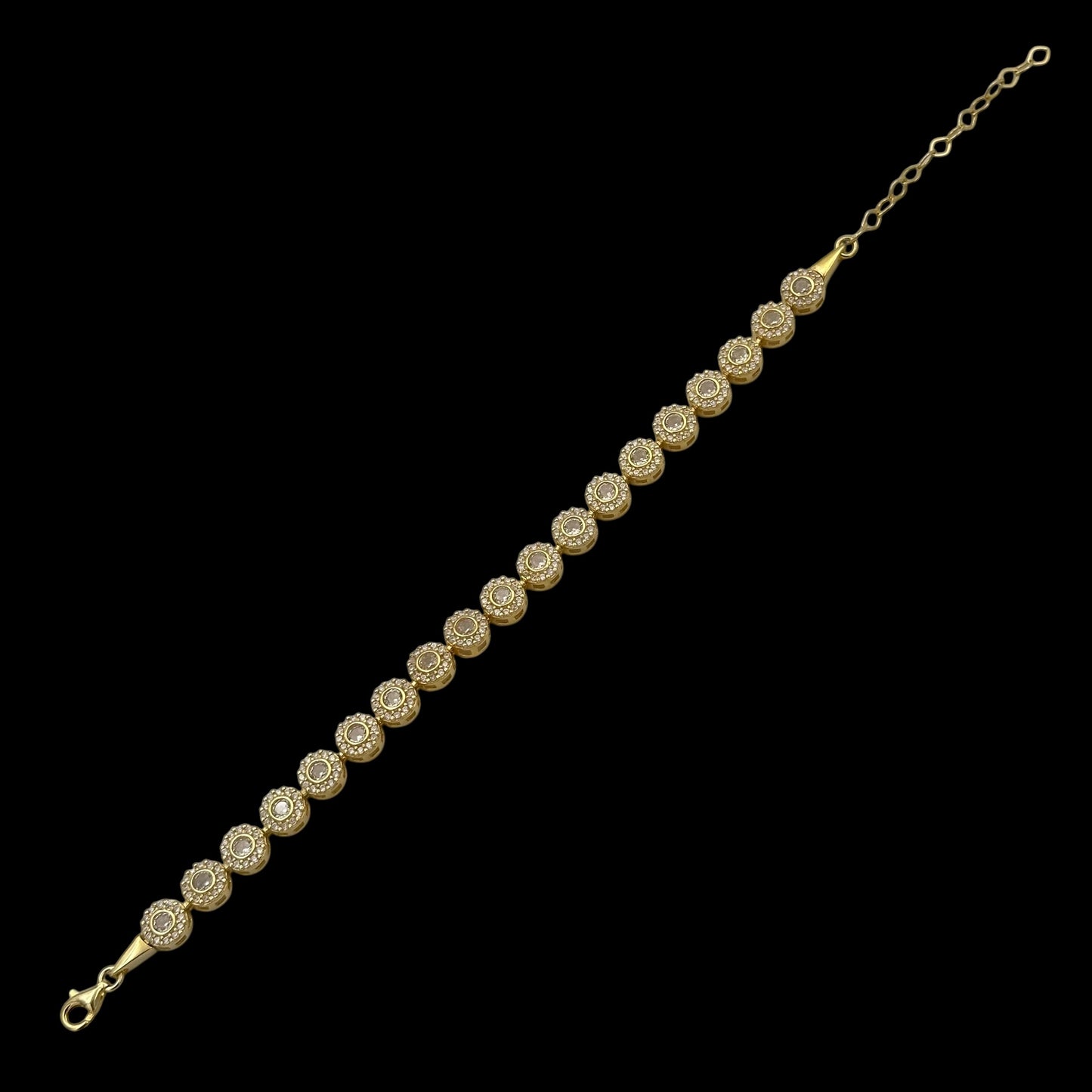 Bratara Tennis Angely Argint Placata cu Aur 14K