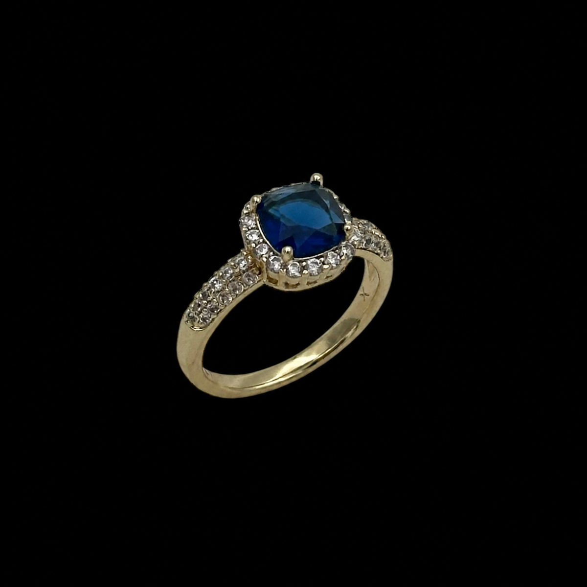 Inel Diamond Blue Placat cu Aur 18K