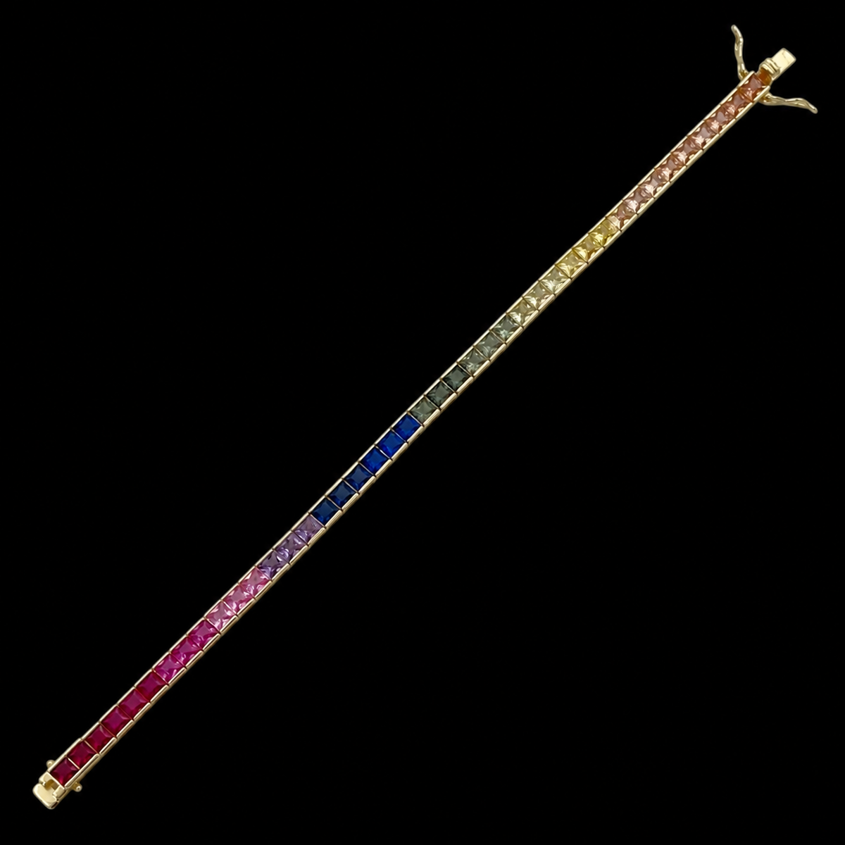 Brățară Tennis Deluxe Multicolor Placată cu Aur 18K