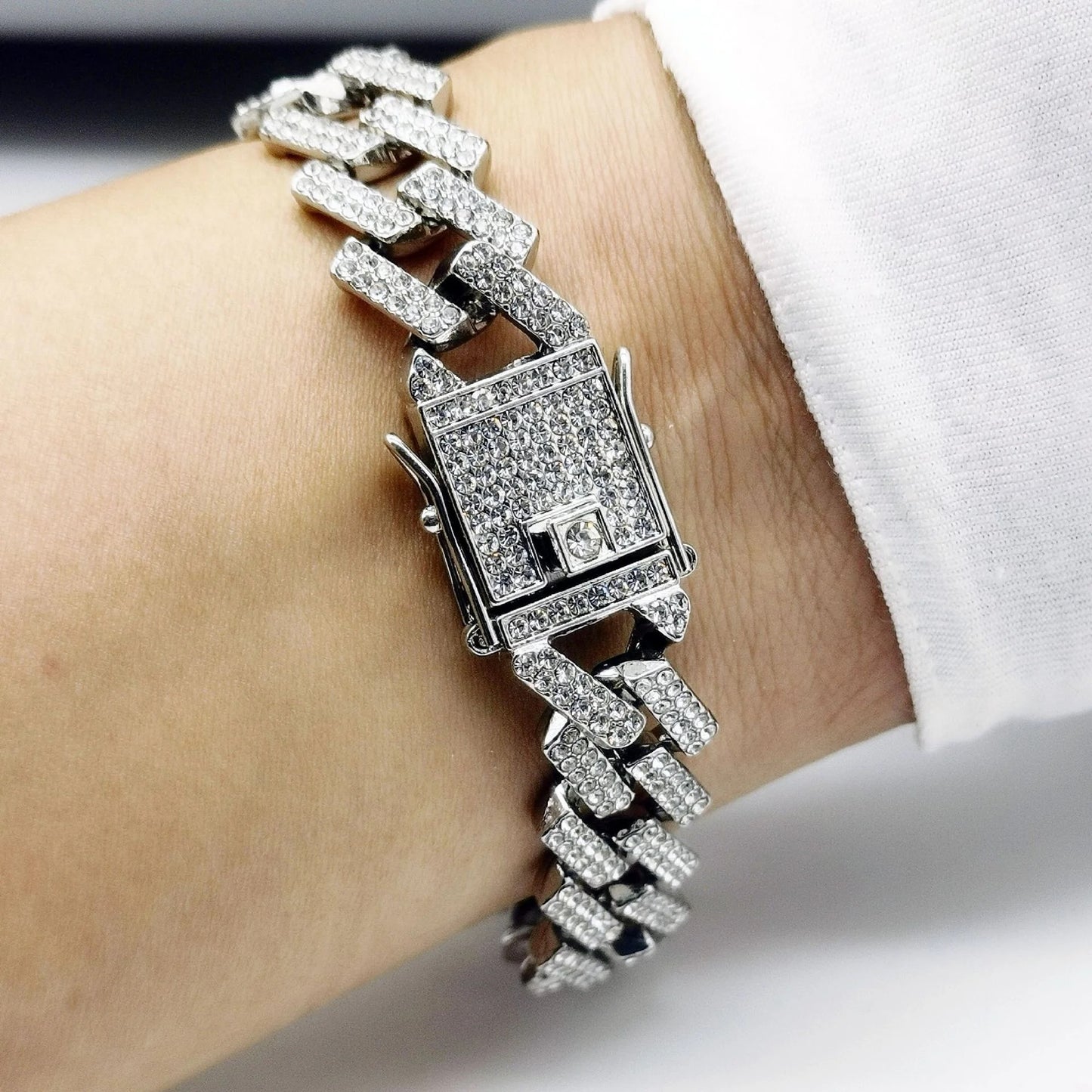 Brățară Cuban Miami, Silver