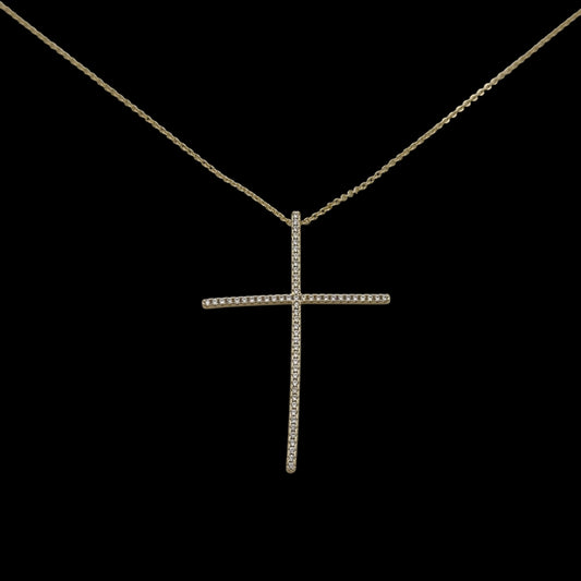 Colier Cross Placat cu Aur 18K