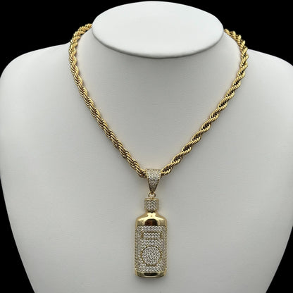 Pandantiv Balkan Bottle Placat cu Aur 18K